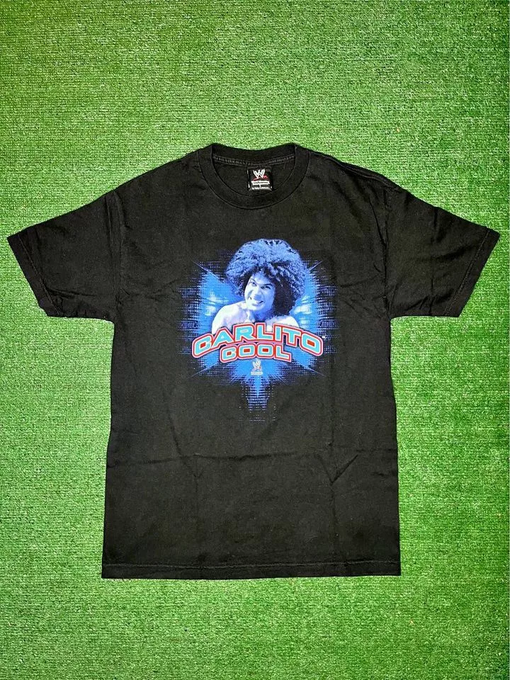 WWE Short Sleeve T Shirts 2002 WWE Carlito T-shirt Size L Black