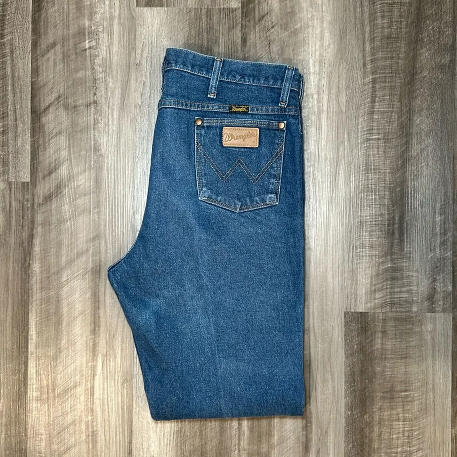 Wrangler Denim Wrangler Cowboy Cut Slim Fit Jeans - 38x32 Blue
