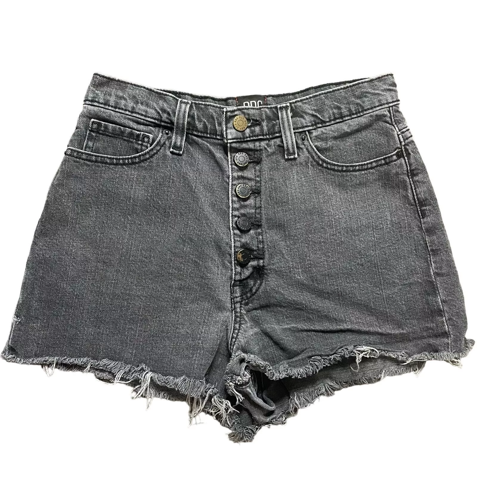 Bdg Shorts BDG Mom High Rise Denim Shorts Gray