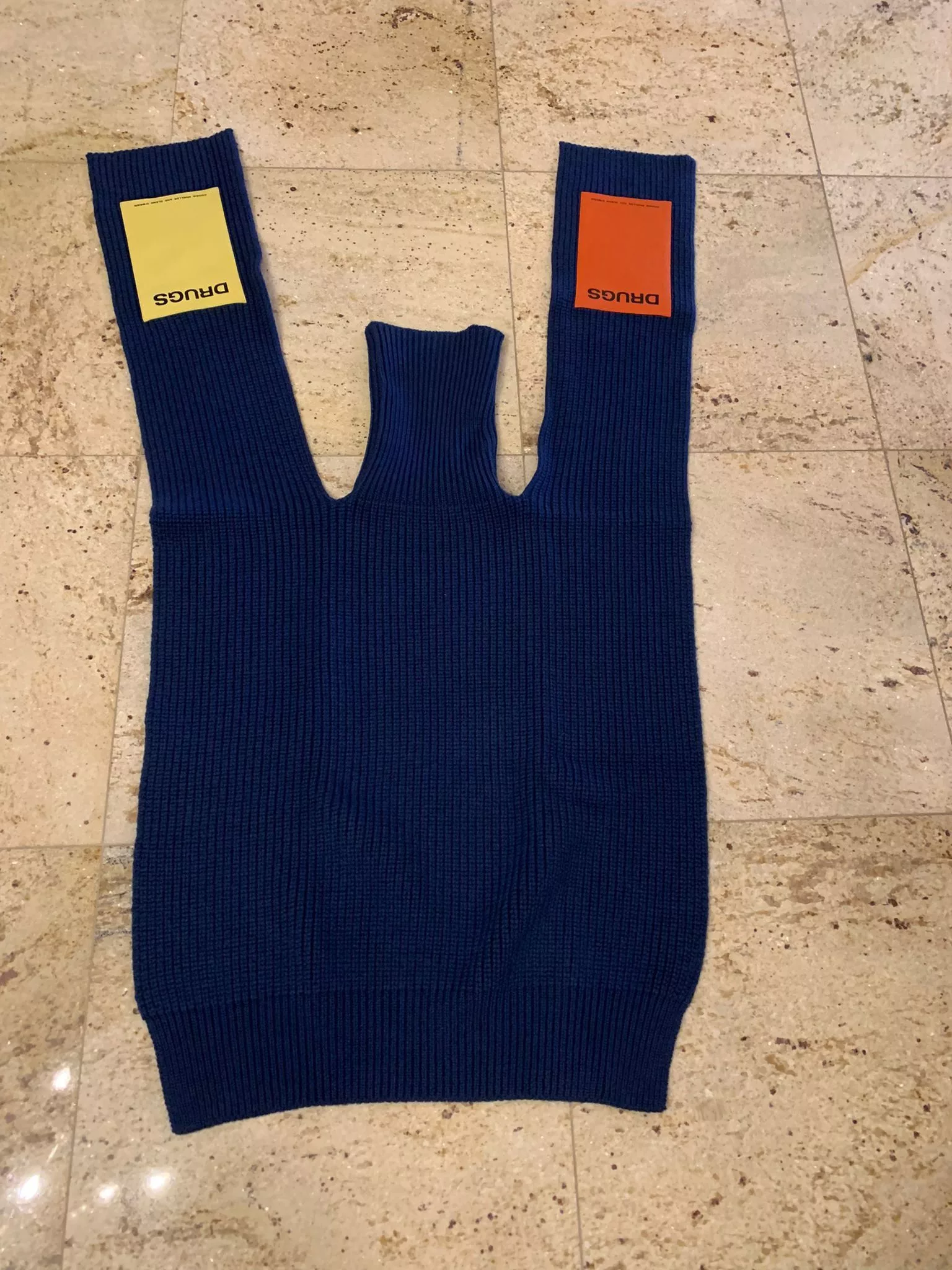 Raf Simons Periodicals Raf Simons TO Turtleneck Single Panel With Patches Blue