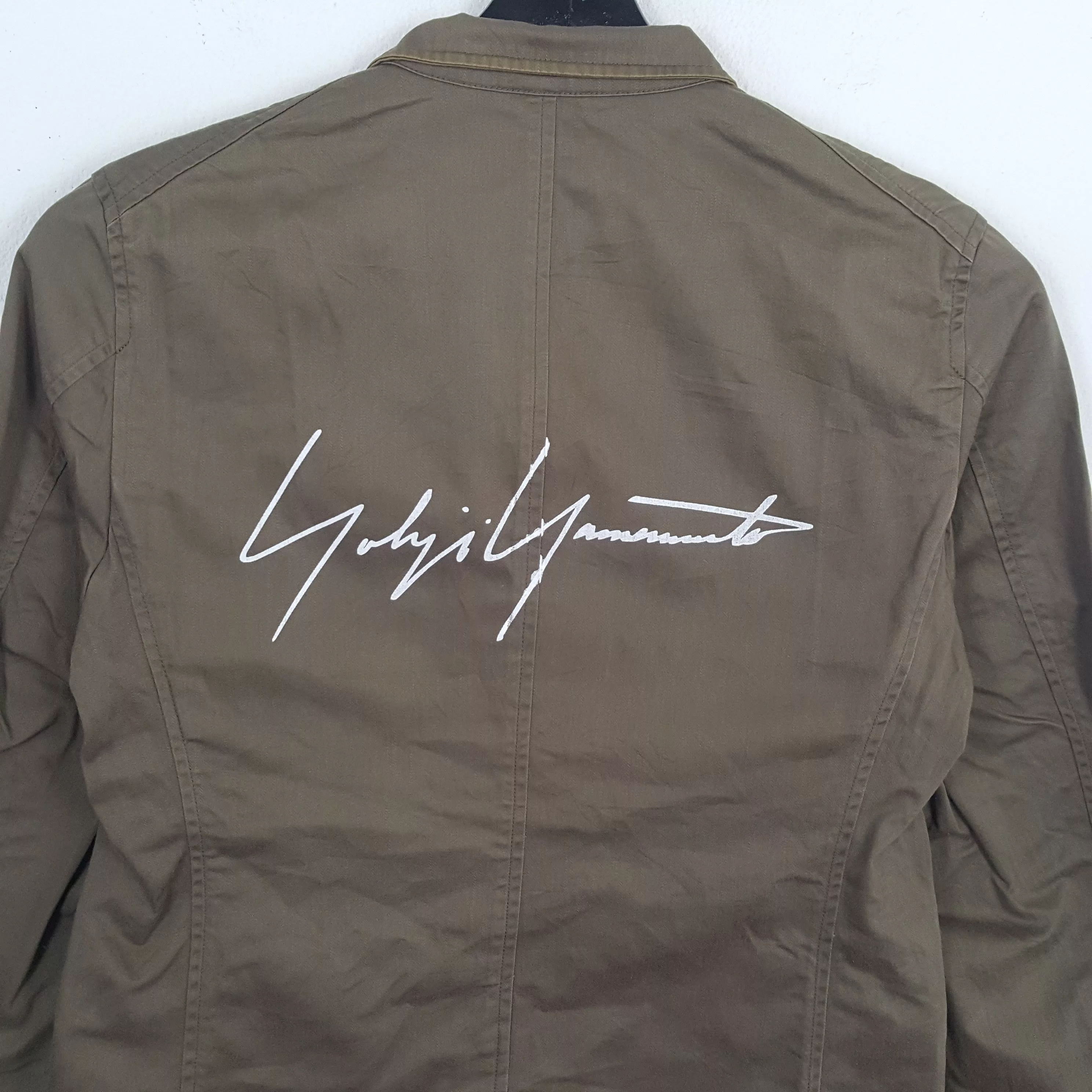 Designer Light Jackets Designer × Japanese Brand × Yohji Yamamoto YOHJI YAMAMOTO Japanese Designer Custom Art Jacket Brown