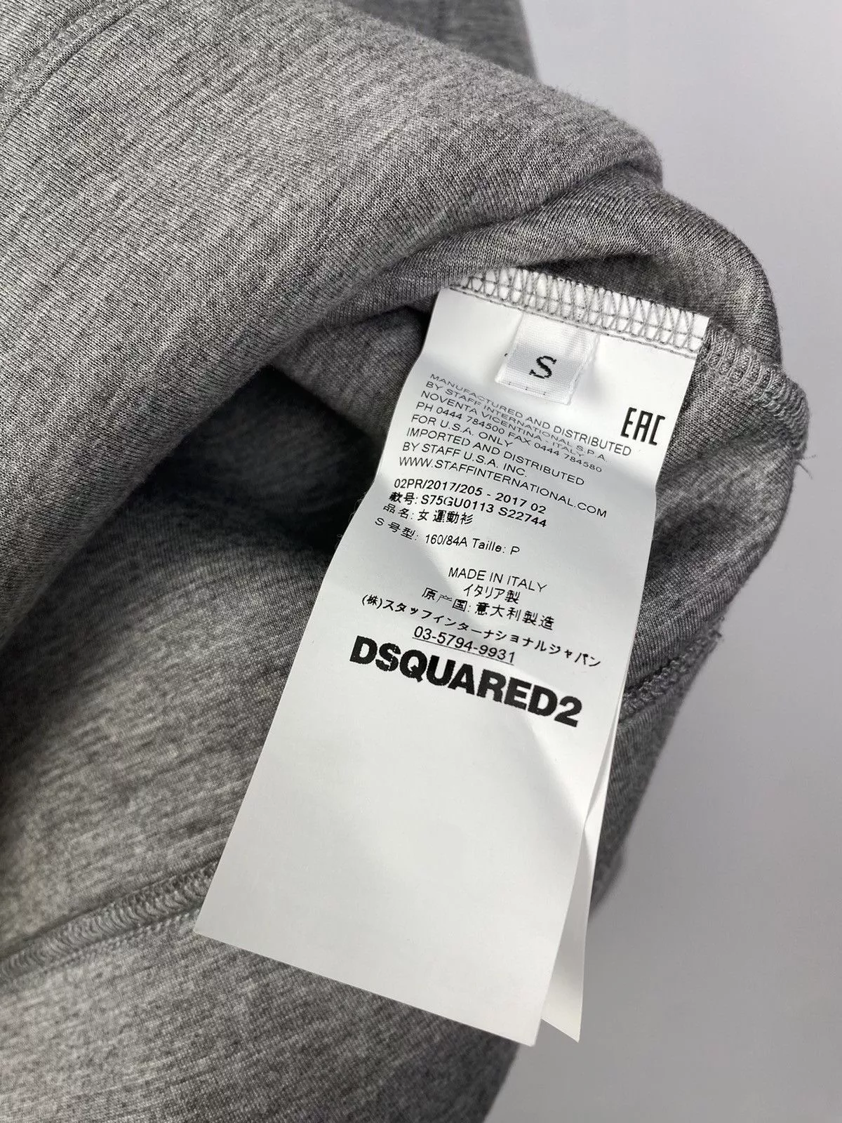 Dsquared2 Sweatshirts Dsquared2 Big logo 24-7STAR Crop sweatshirt size S Gray
