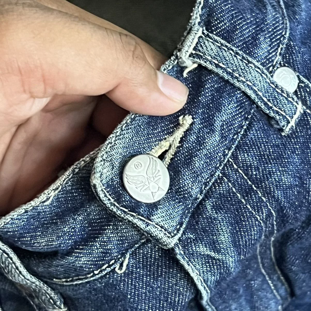 Avirex Denim “AVIREX” DISTRESS JEANS Blue Vintage