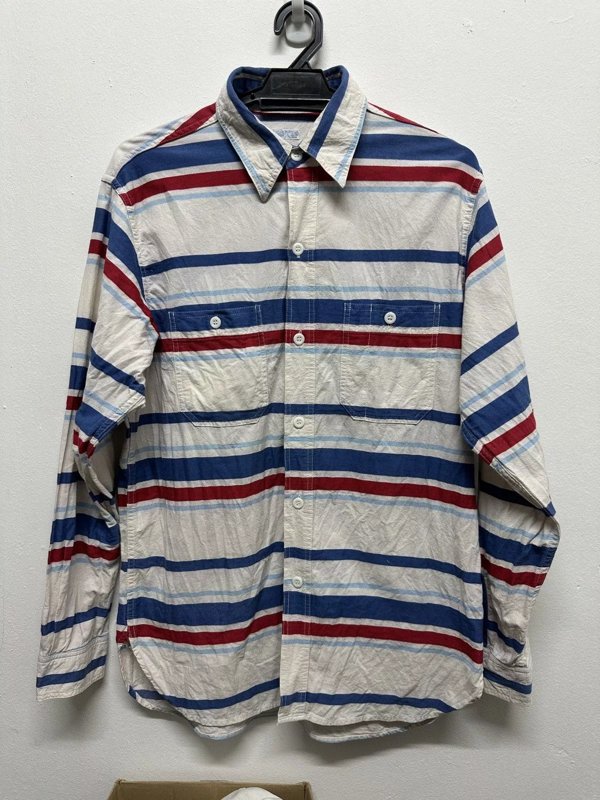 Sugar Cane Shirts Button Ups Sugar Cane × Toyo Enterprises Rare sugar cane by toyo enterprise stripe shirt White