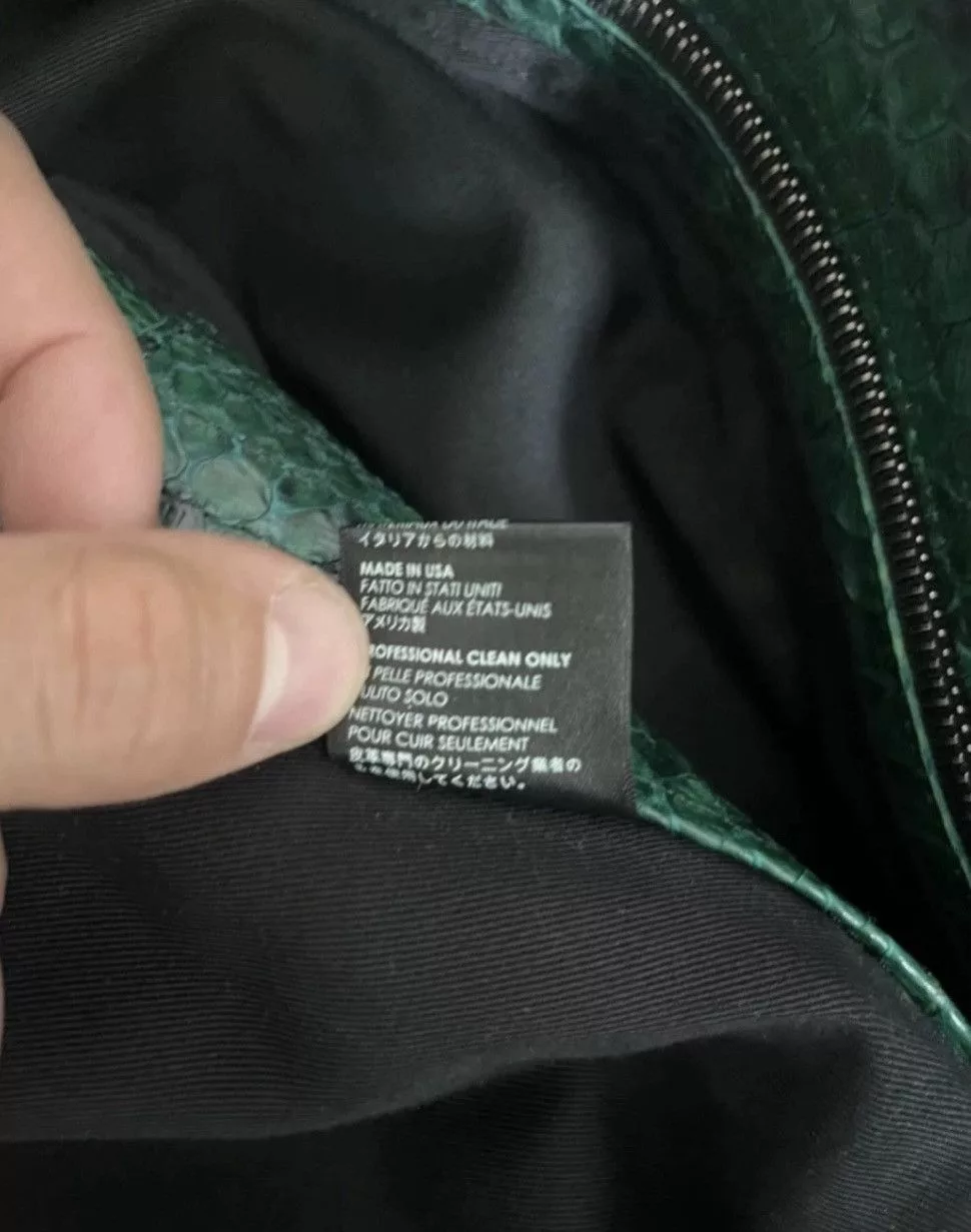 Amiri Leather Jackets Amiri Python jacket Green