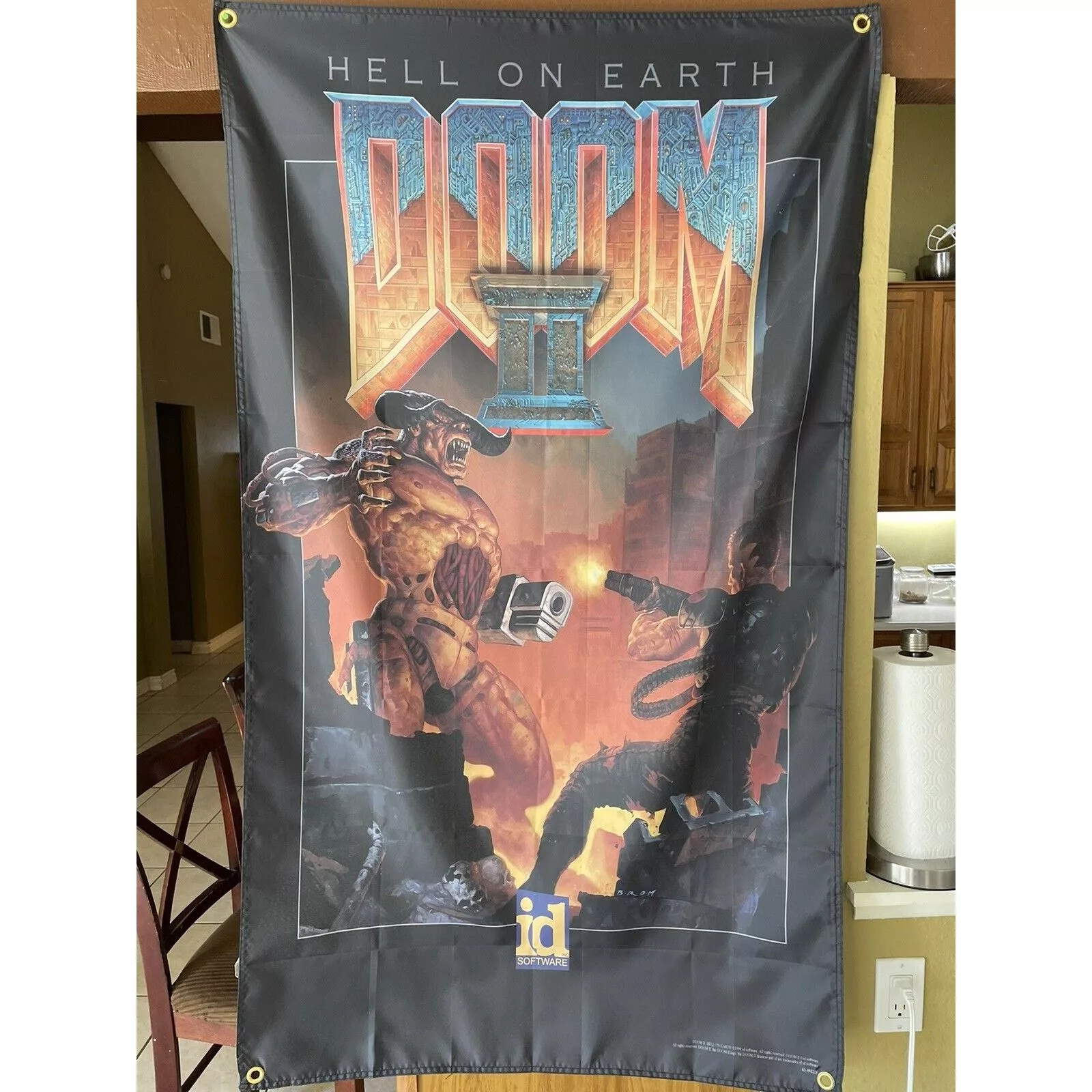 Other Miscellaneous Other Doom II Hell On Earth 5ft Flag PC 1994 id Software Poster 2 Multi