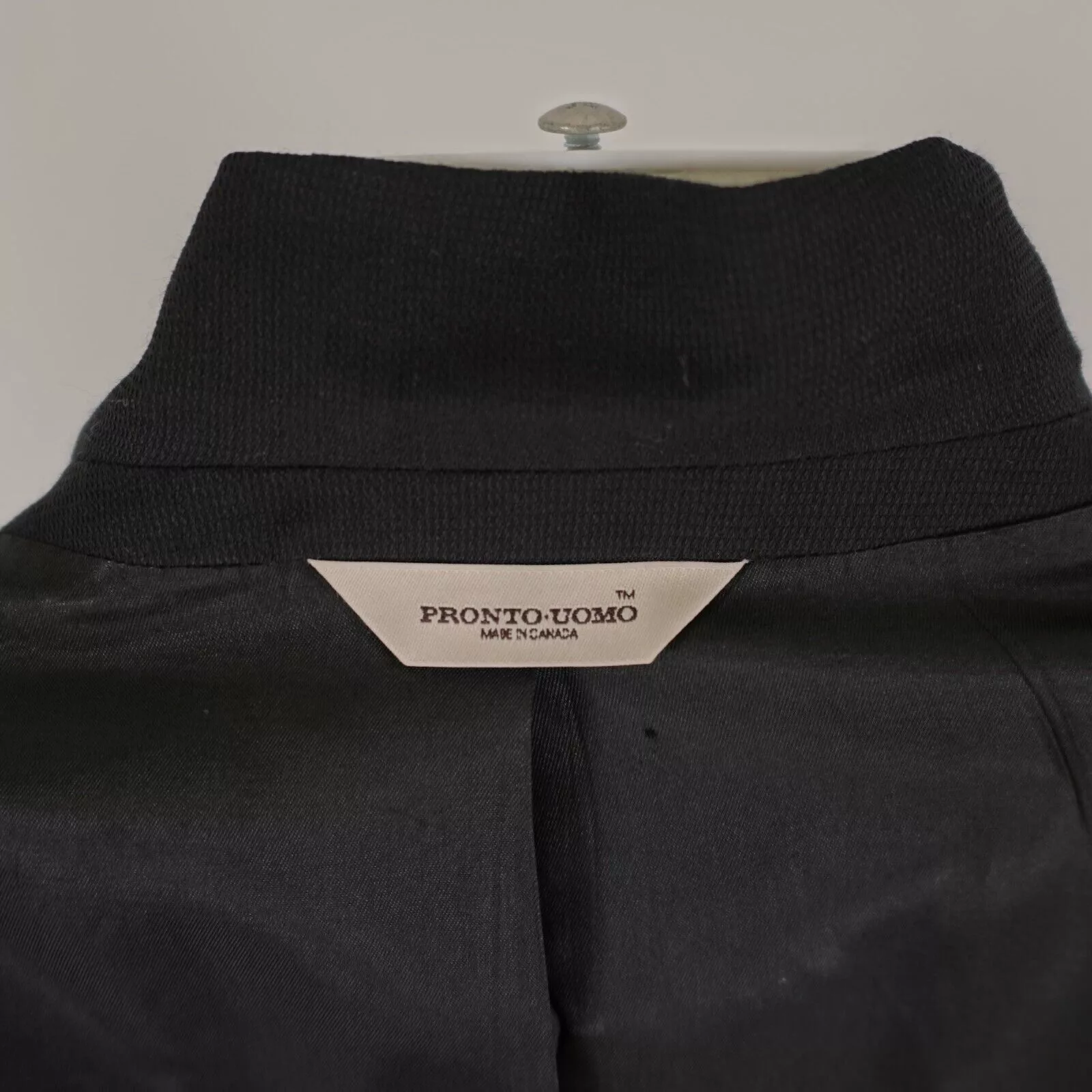 Pronto Uomo Blazers Pronto Uomo Thick Textured Worsted Wool Black 3 Gold Button