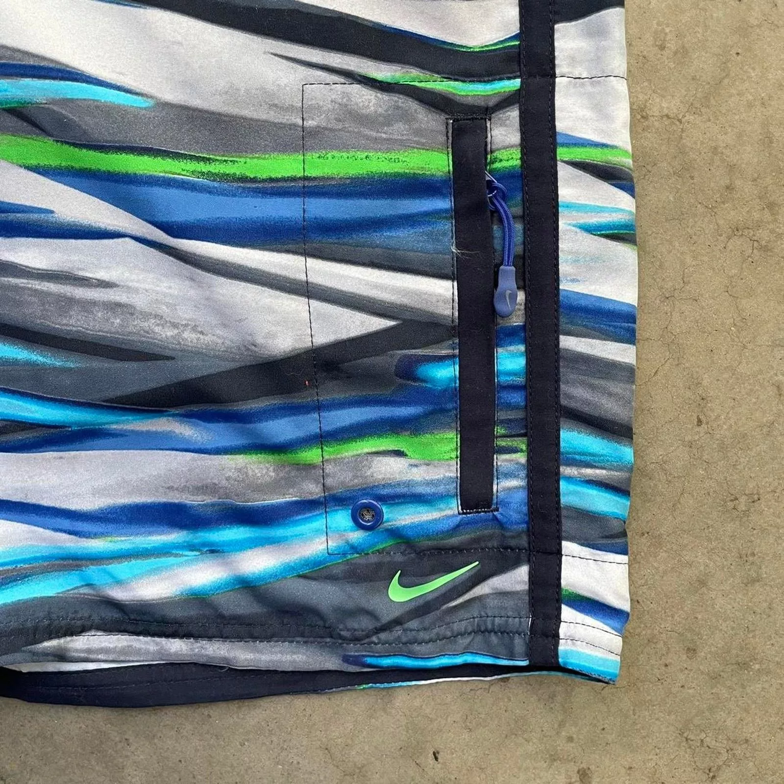 Nike Shorts Nike Blue/Green Pattern Swim Shorts