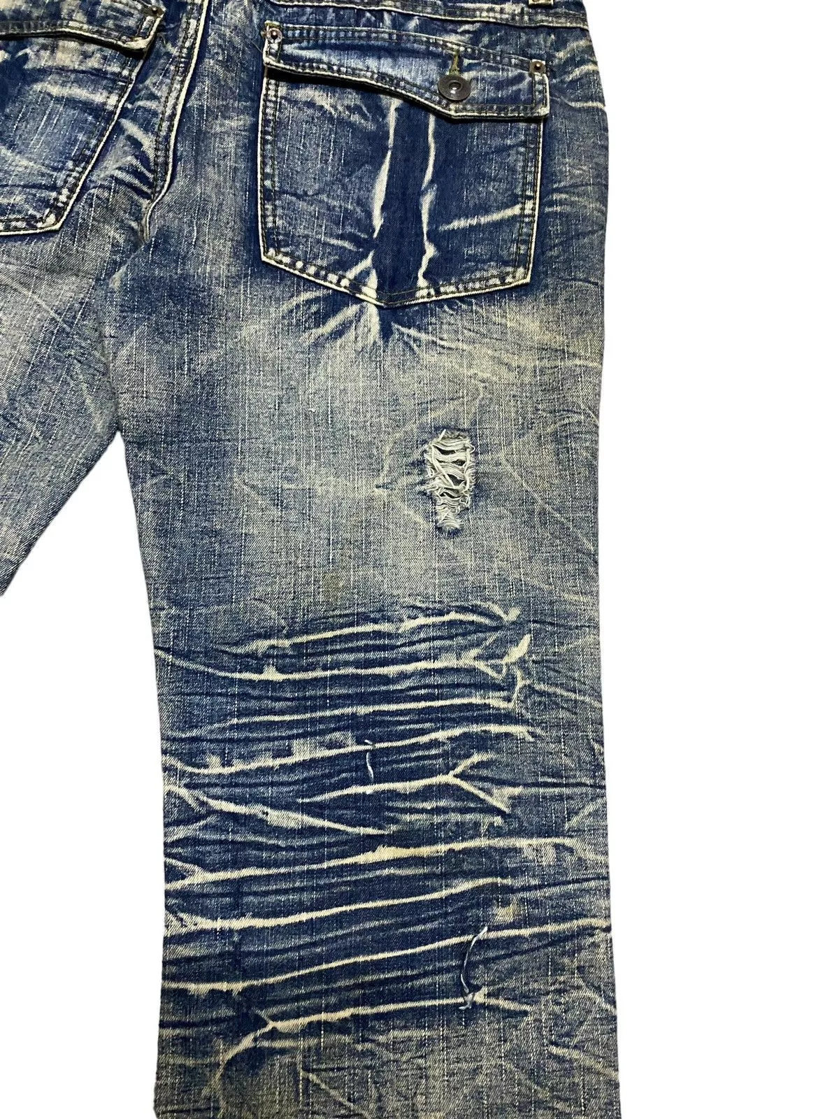 If Six Was Nine Denim If Six Was Nine Rare Design Vintage Brand Black Crown Flared Jeans 1990s Blue Avant-Garde