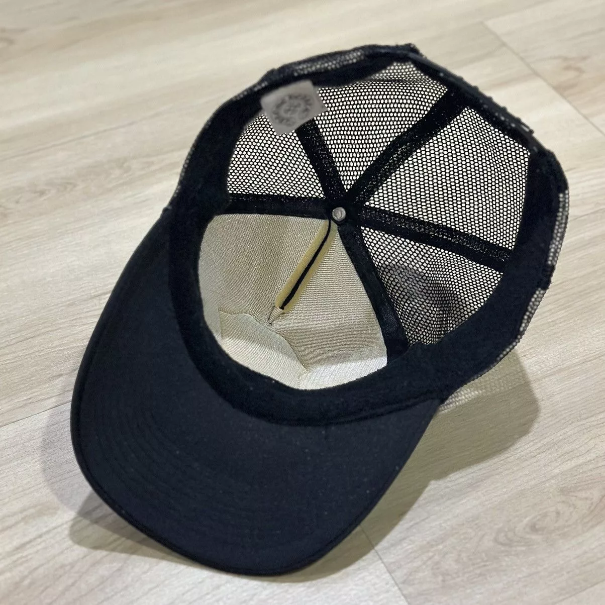 Chrome Hearts Hats Chrome hearts rolling stone trucker cap Black