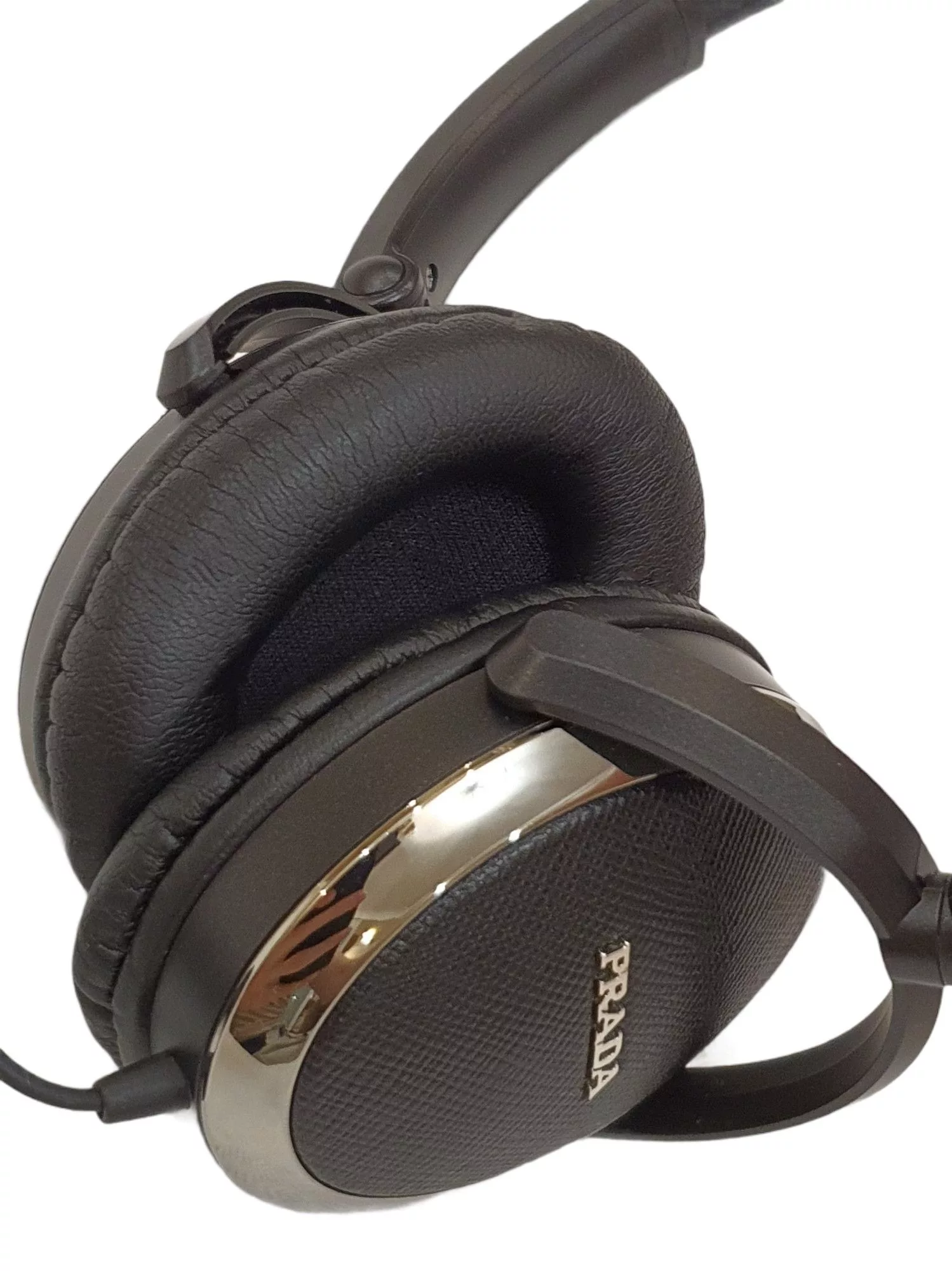Prada Miscellaneous Prada NEW Saffiano Leather Headphones Black