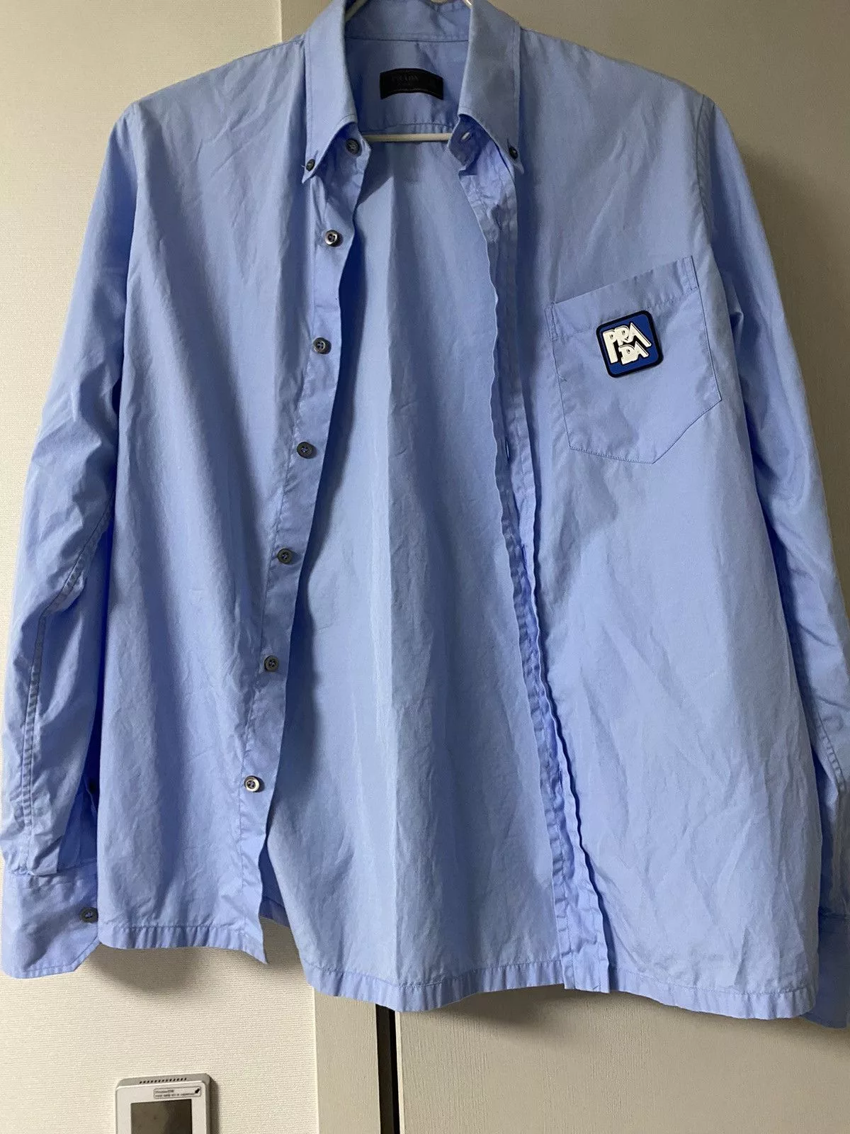 Prada Shirts Button Ups Prada big logo shirts Blue