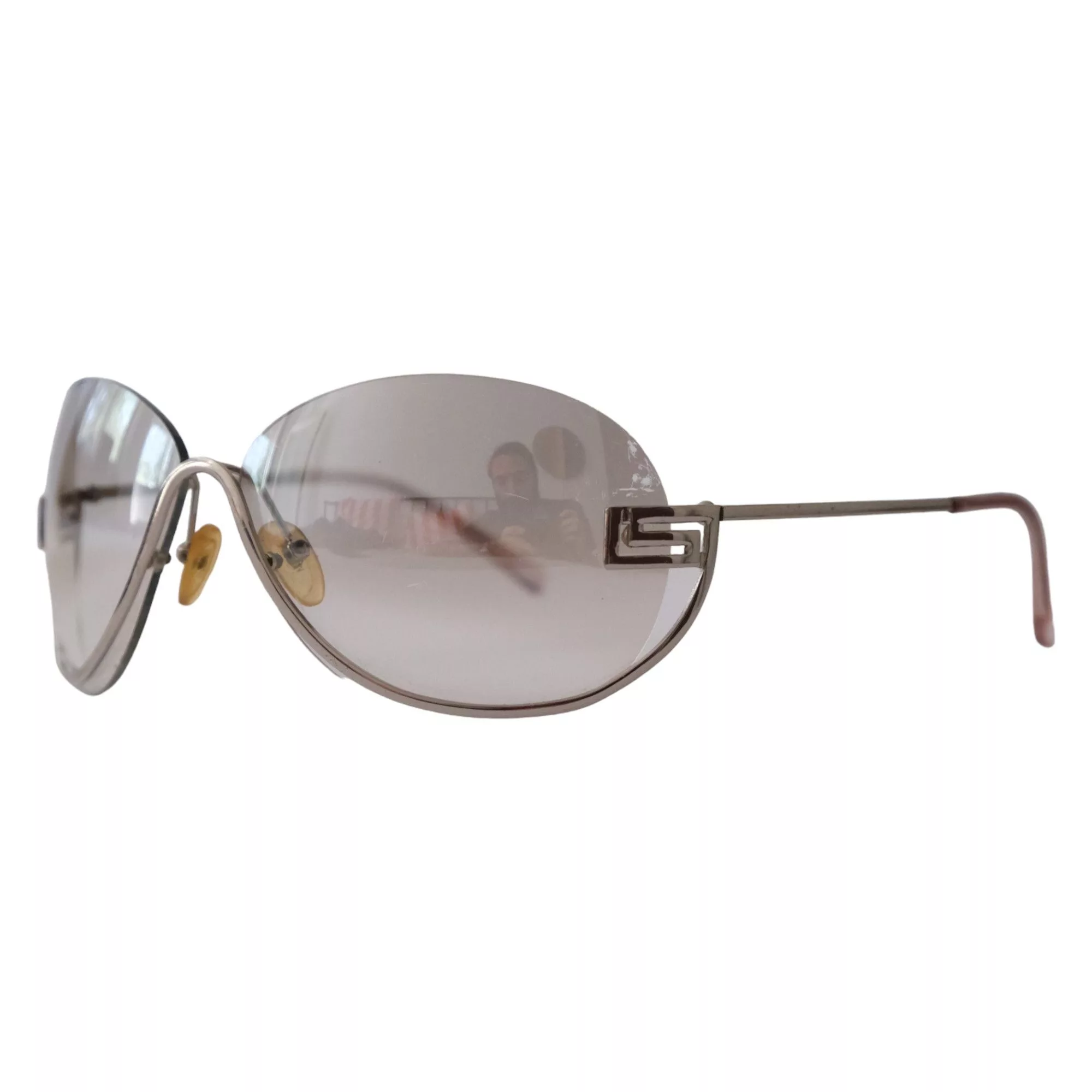 Versace Sunglasses Versace Y2K Mirrored Shield Sunglasses Multi