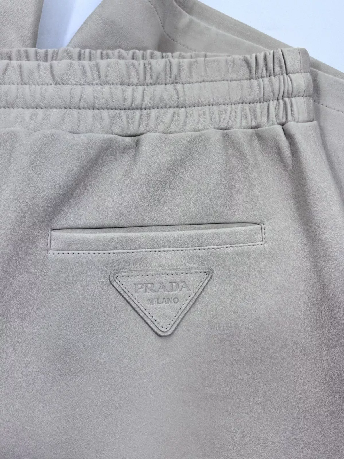 Prada Shorts PRADA LEATHER SHORTS White