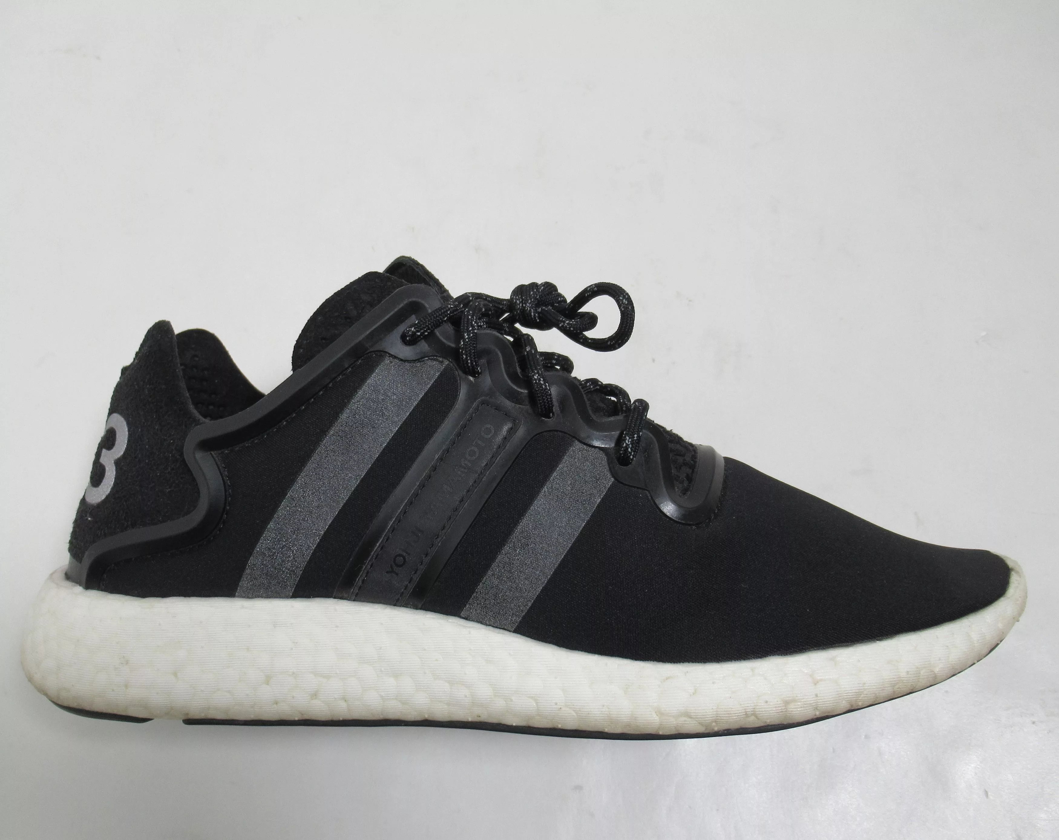 Y-3 Low Top Sneakers Y-3 Yohji Men's Run Reflective Sneaker Black White BB4865 Gray