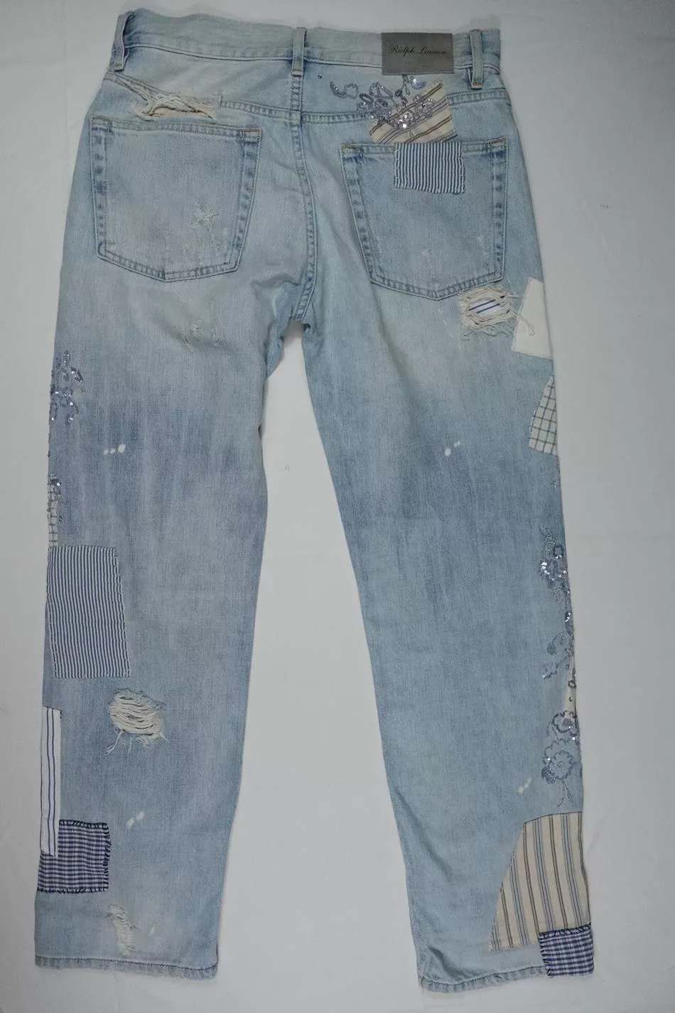 Ralph Lauren Purple Label Jeans Pants Denim Patchwork 27 Blue