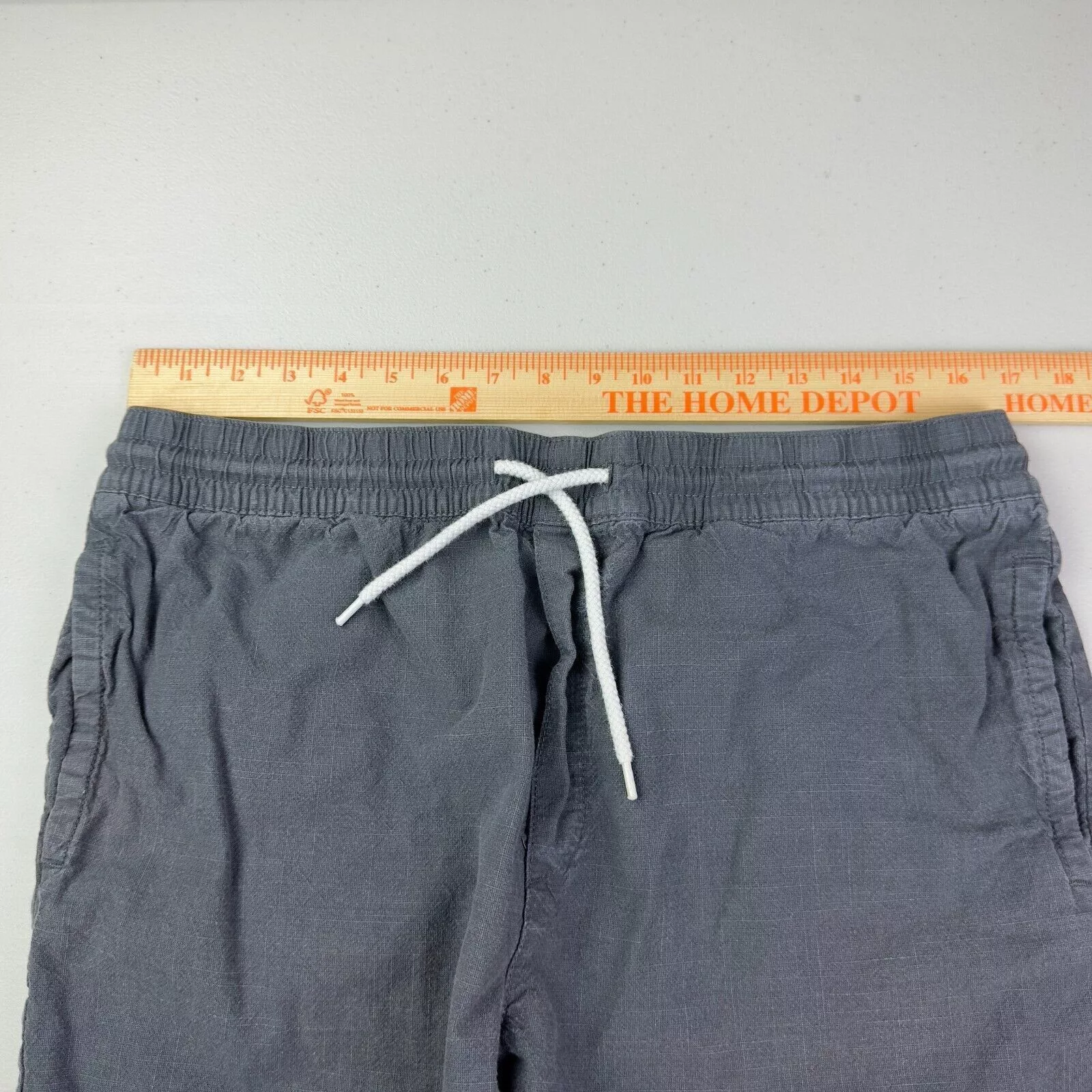 H&M Shorts H&M LOGG Mens Gray Drawstring Pull On Shorts Men Size Large