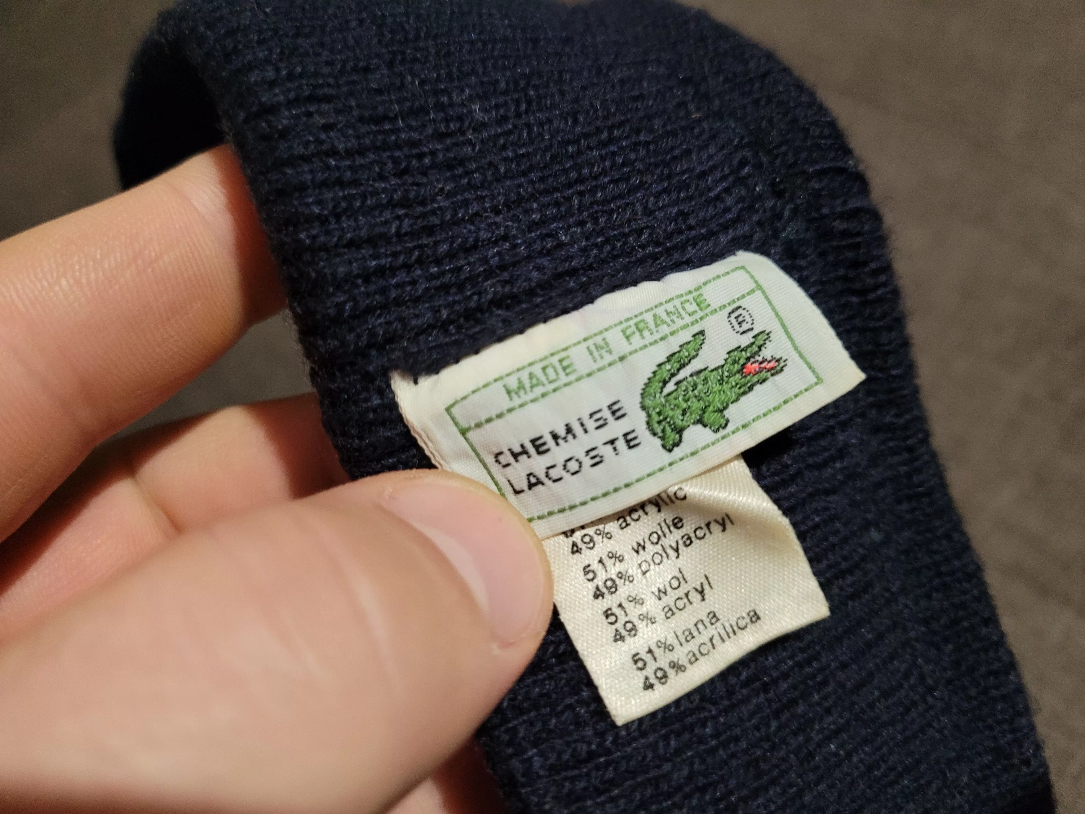 Lacoste Hats Lacoste × Vintage headband Lacoste hat 1973 Blue