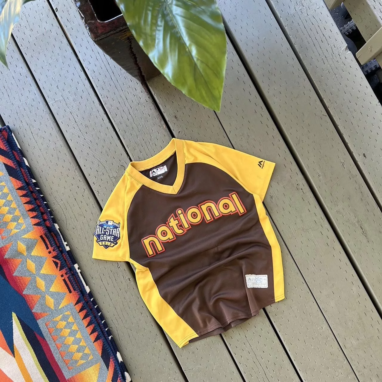 MLB Jerseys MLB × Vintage Kris Bryant Majestic 2016 National All Star Jersey Brown