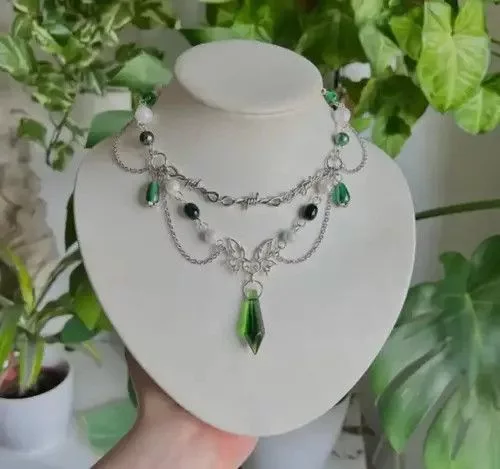 Handmade Necklaces Handmade × Jewelry Handmade Fairy Core Necklace Multi Streetwear