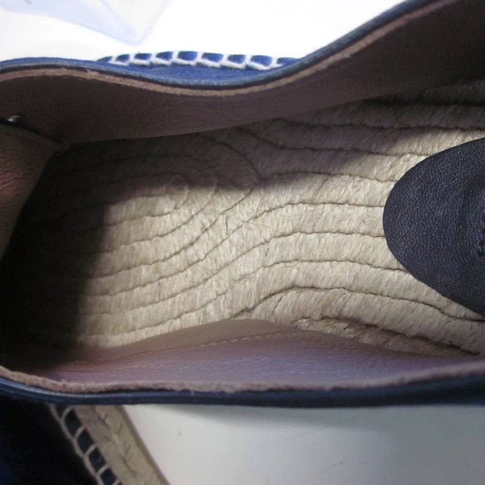Tabitha Simmons Flats Tabitha Simmons Blue Satin Espadrilles 38 7.5