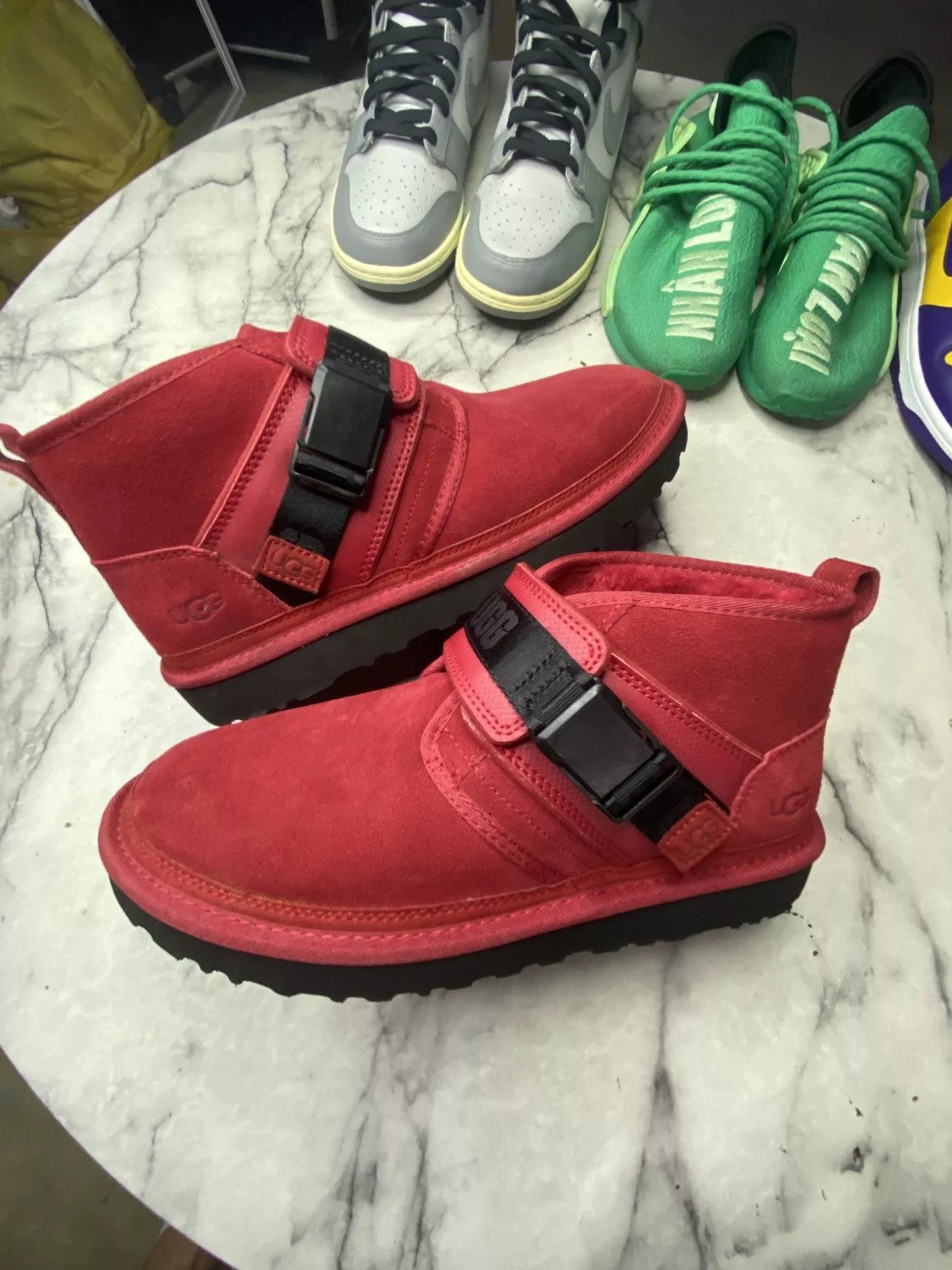 Ugg Hi Top Sneakers UGG strap boot red new