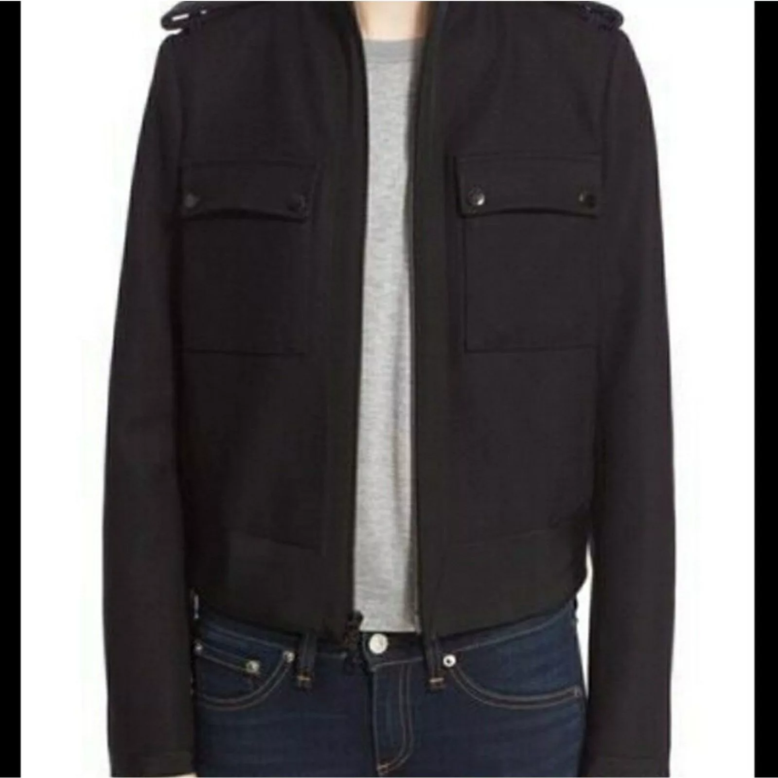 Rag & Bone Down Jackets NWT!! Rag & Bone women's Size 6 Virgin Wool Crop Black