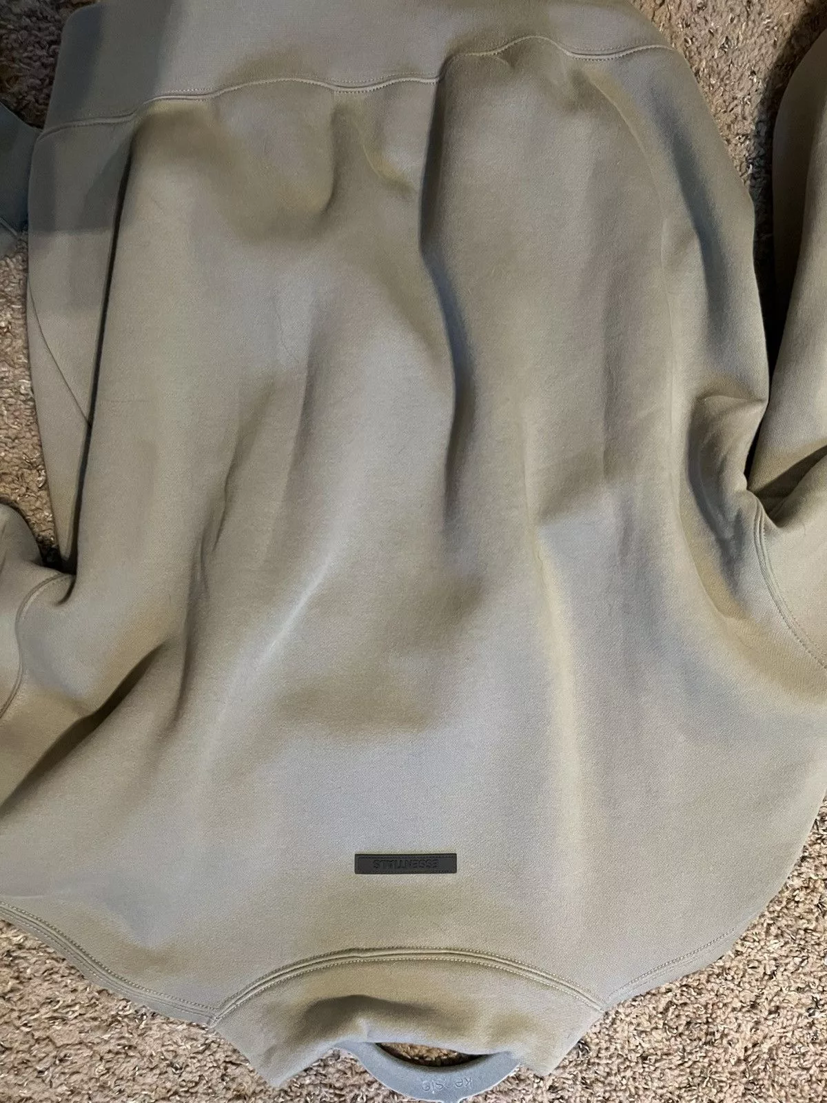 Essentials Sweatshirts Hoodies ESSENTIALS Grey Mock Neck Pullover Gray