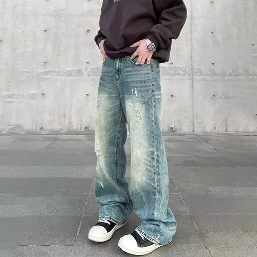 Jean Denim Y2K Wide Leg Jeans Black Avant-Garde