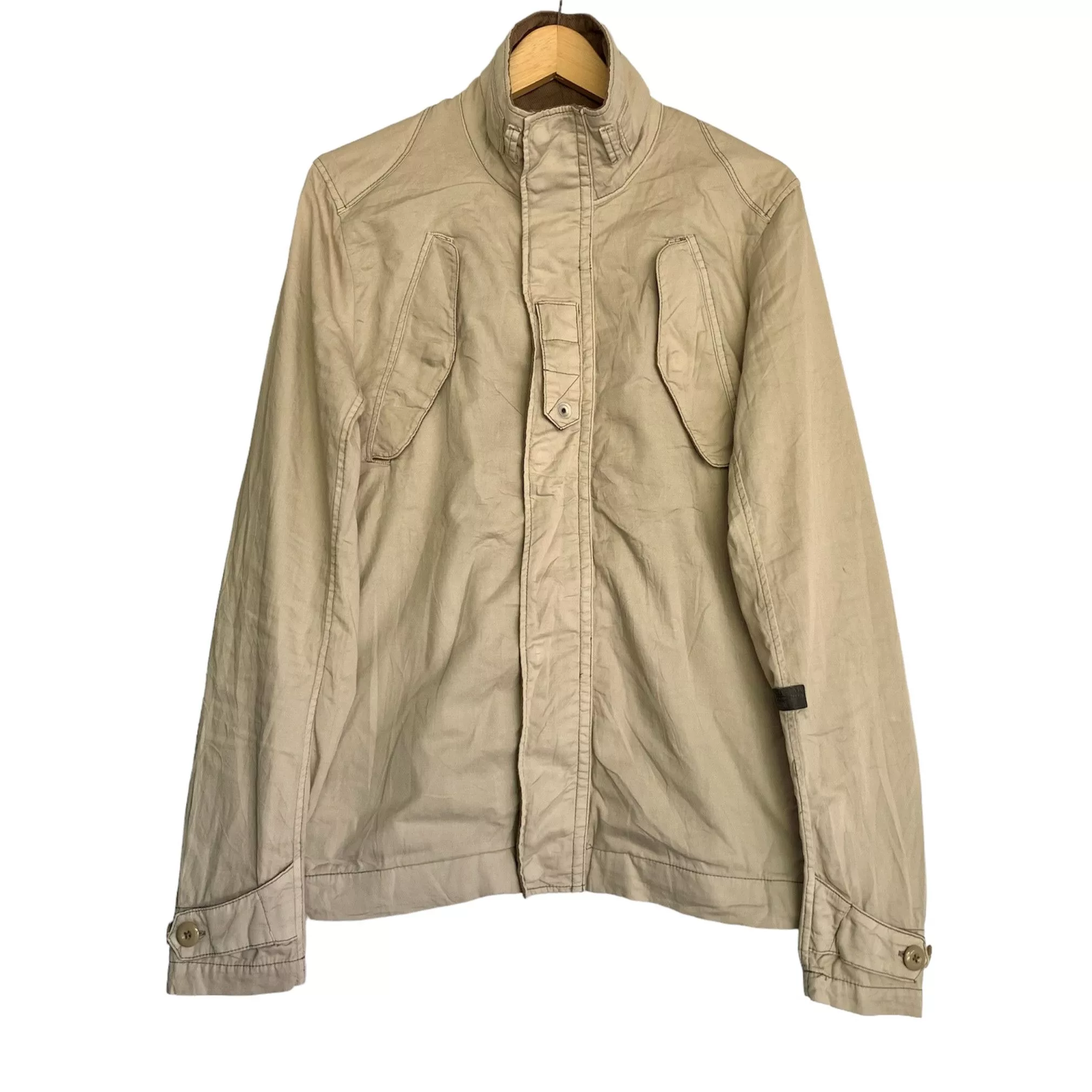 G-Star Denim Jackets G-Star × Japanese Brand G-Star Raw Zipper Bikers Jacket White
