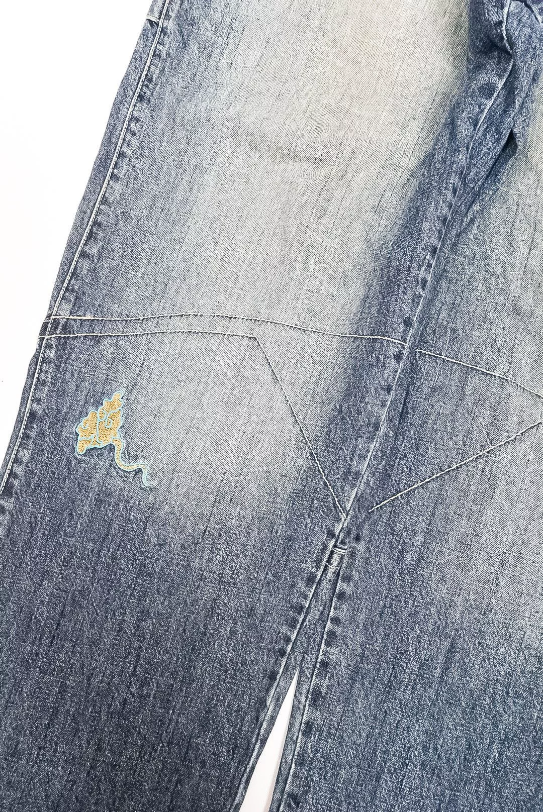Ecko Unltd. Denim Ecko Unltd. × Marc Ecko Vintage Y2K 2000s Ecko Unltd Dragon Embroidered Jeans Blue