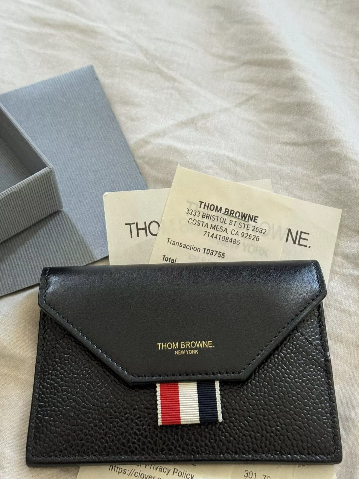 Thom Browne Wallets Thom Browne Envelope card holder Black