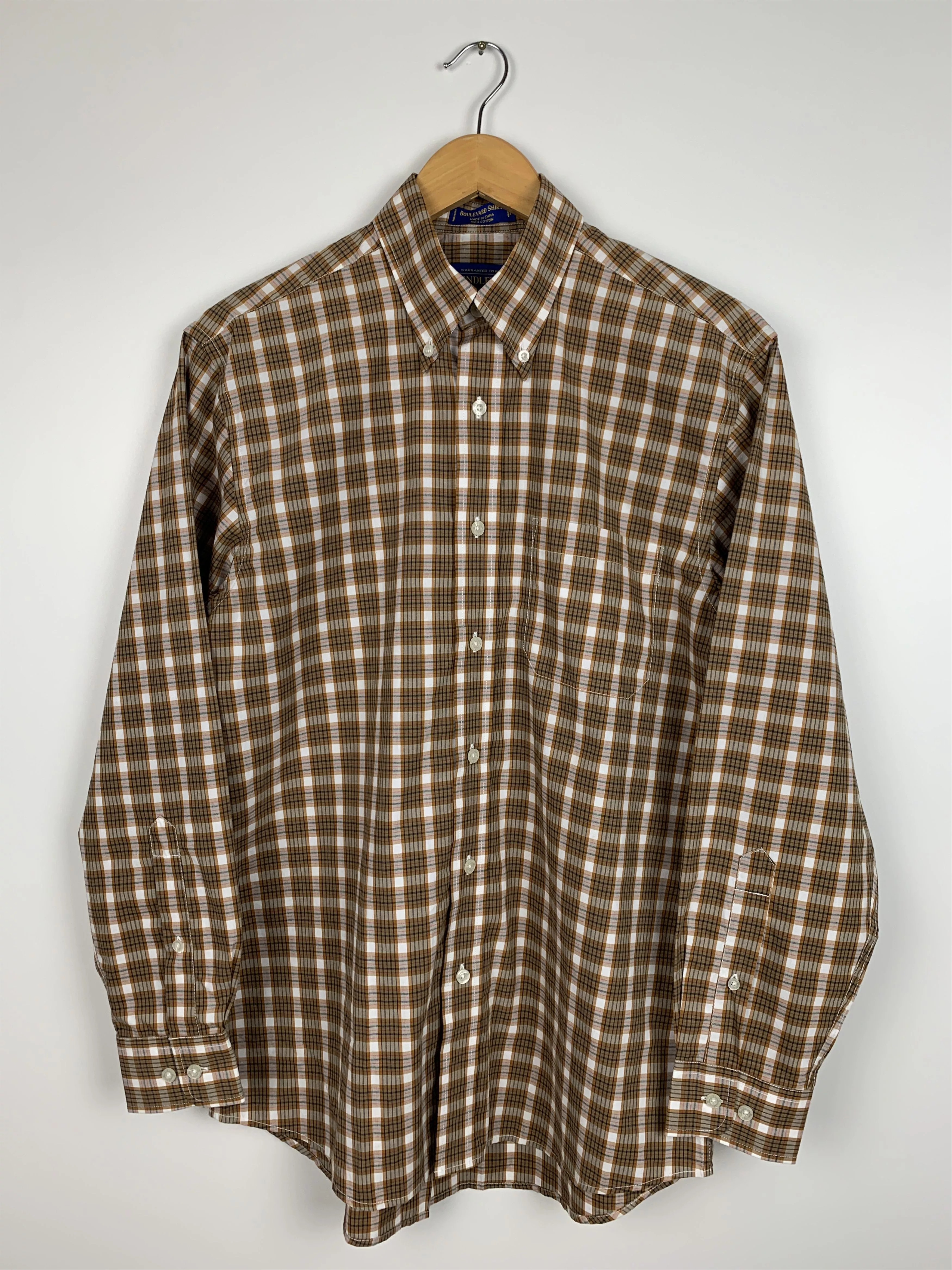 Pendleton Shirts Button Ups Pendleton Boulevard Button Down Shirt Plaid Cotton Size S Yellow