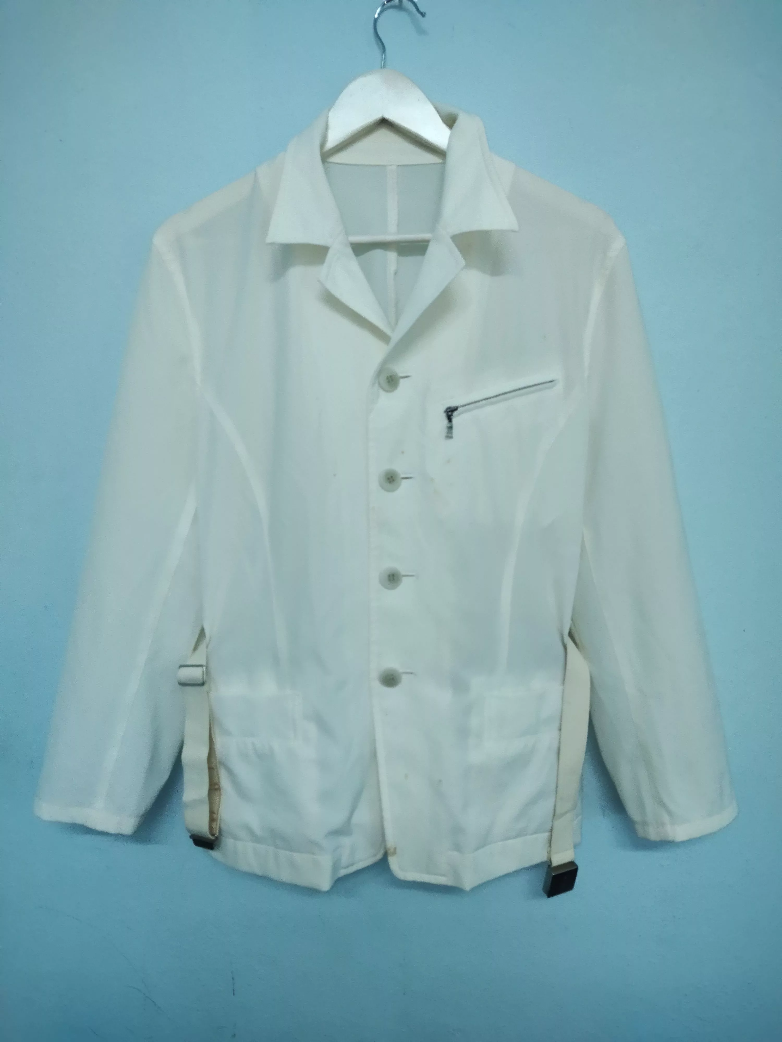 PPFM Light Jackets PPFM White Button Up Jacket