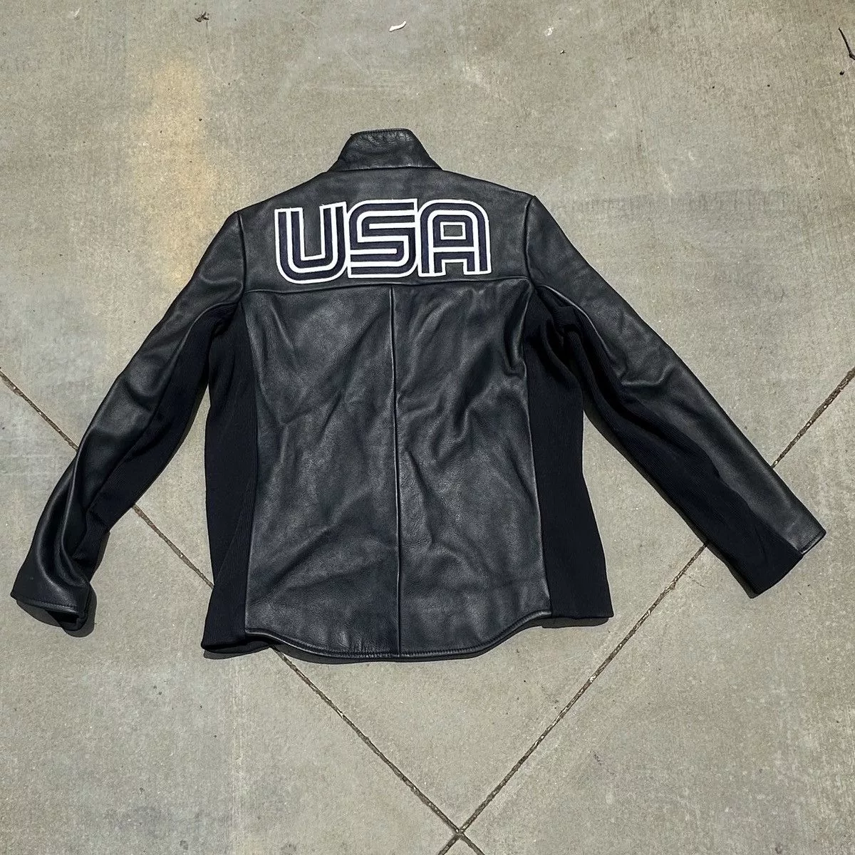 Roots Leather Jackets Roots × USA Olympics ROOTS 2009 OLYMPIC JACKET Black