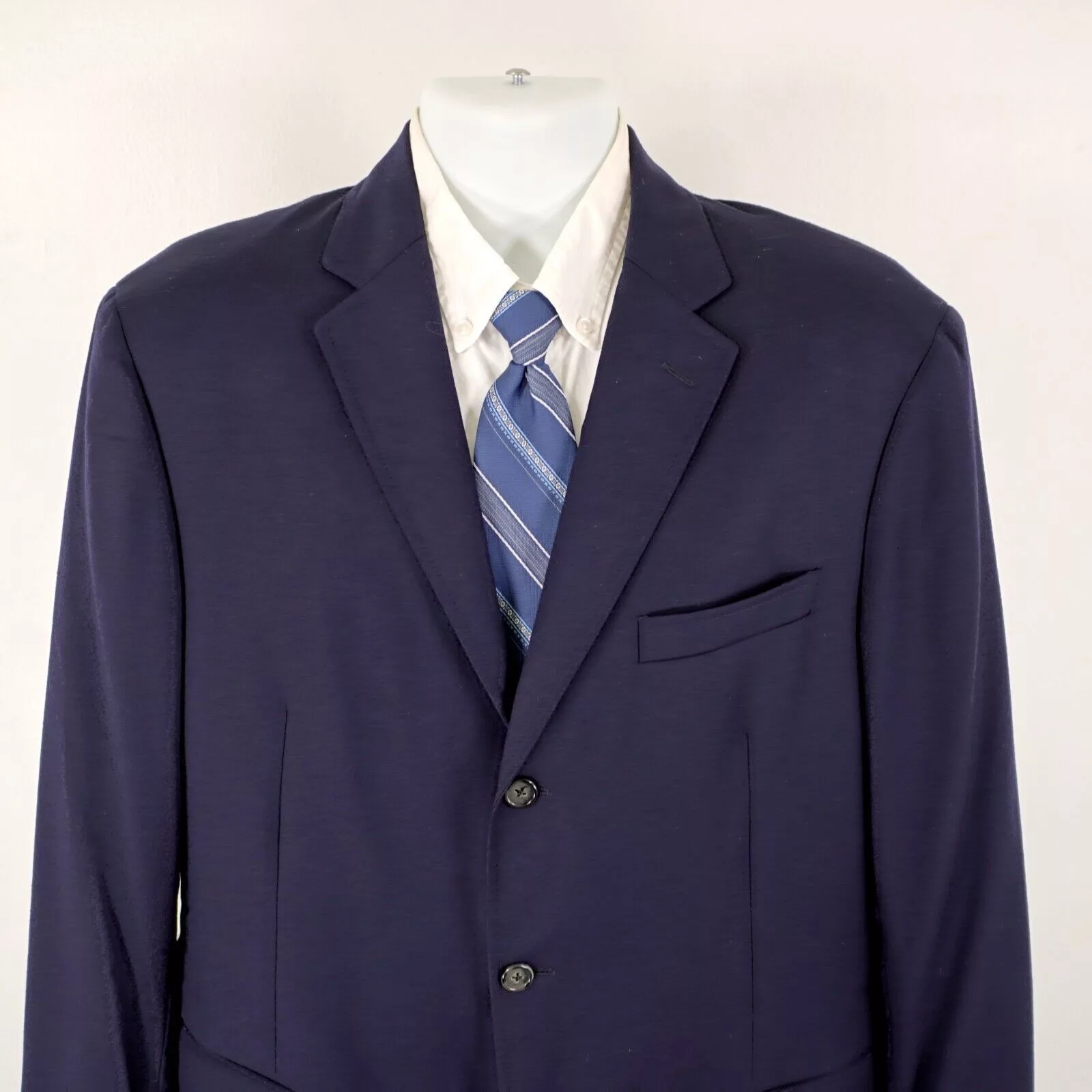 Ralph Lauren Blazers Polo Ralph Lauren Flannel Virgin Wool Italy Blue 3 Button Bl