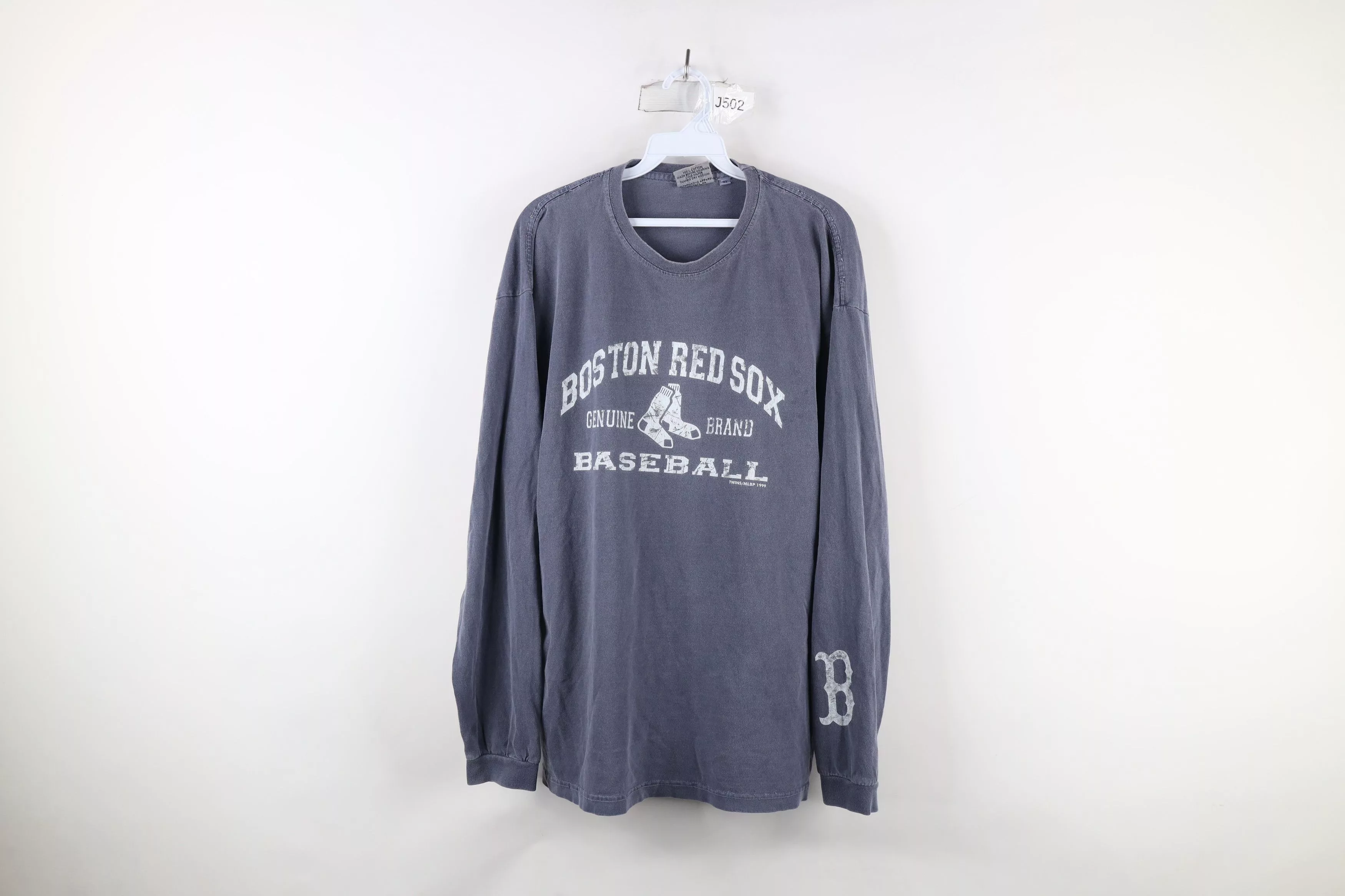 Vintage Long Sleeve T Shirts Vintage 90s Boston Red Sox Baseball Long Sleeve T-Shirt USA Blue