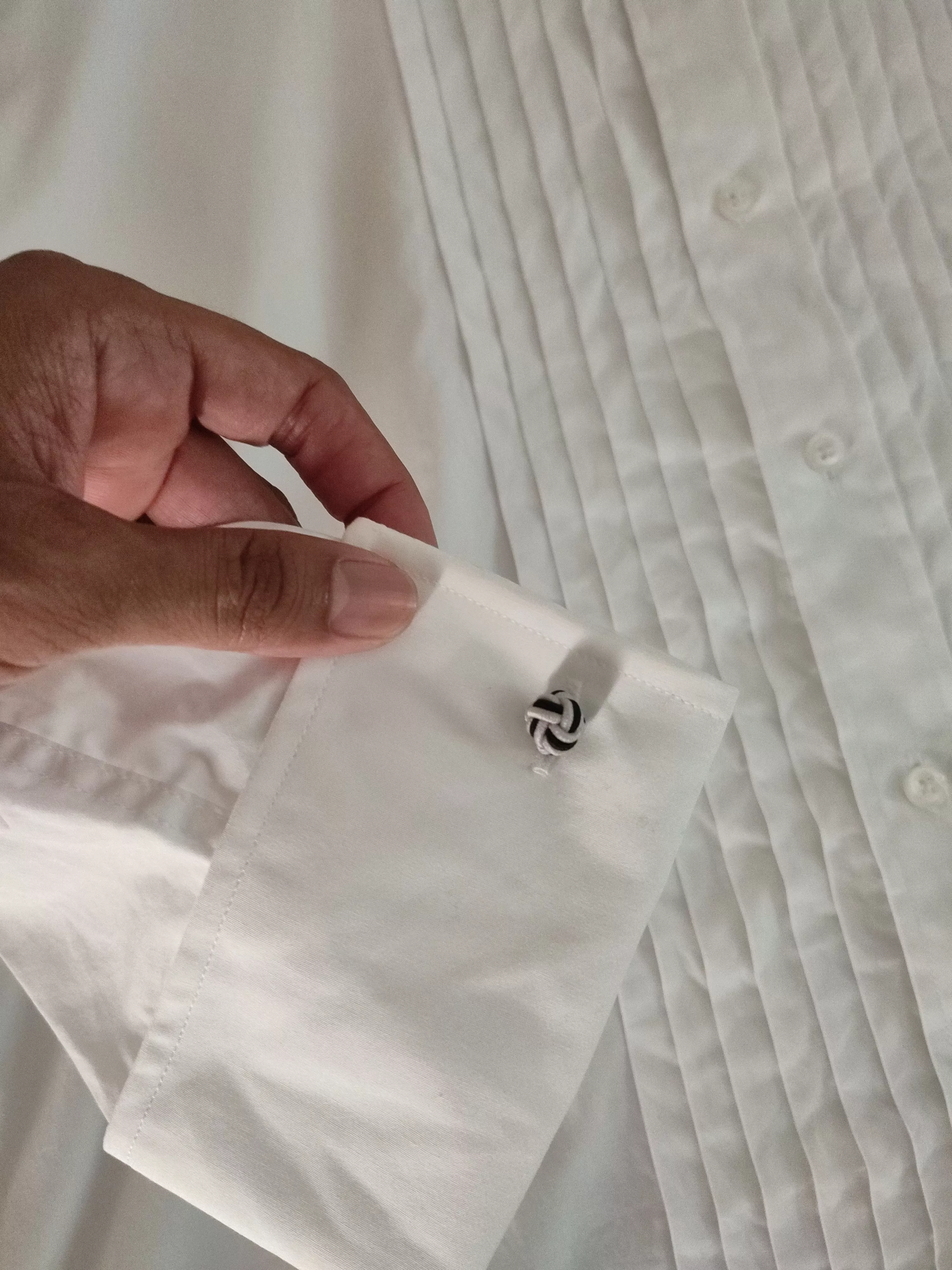 Ike Behar Shirts Button Ups IKE BEHAR PLEATED SHIRT White