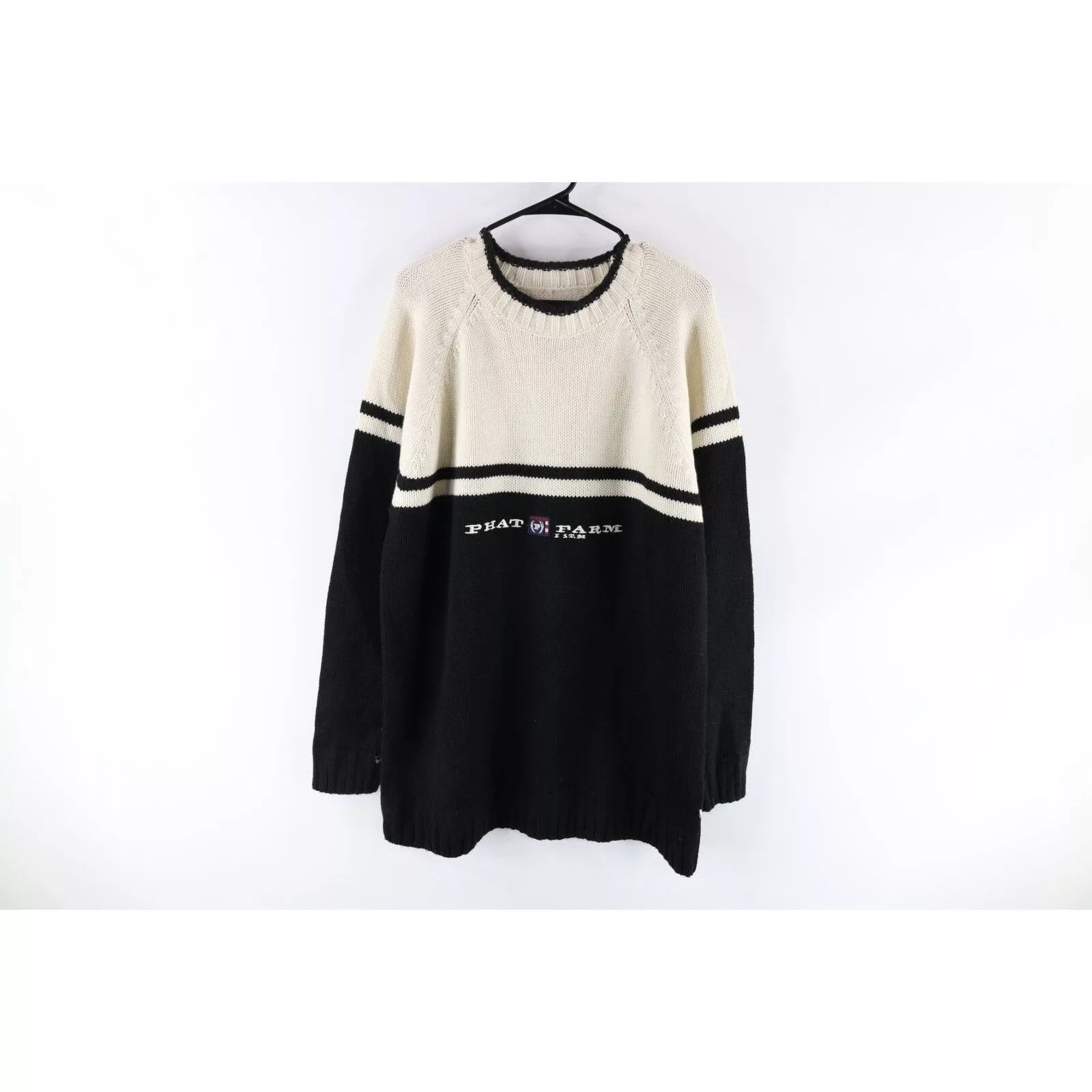 Phat Farm Sweaters Knitwear Phat Farm × Vintage NOS Vintage Phat Farm Spell Out Wool Blend Knit Sweater 3XL Multi