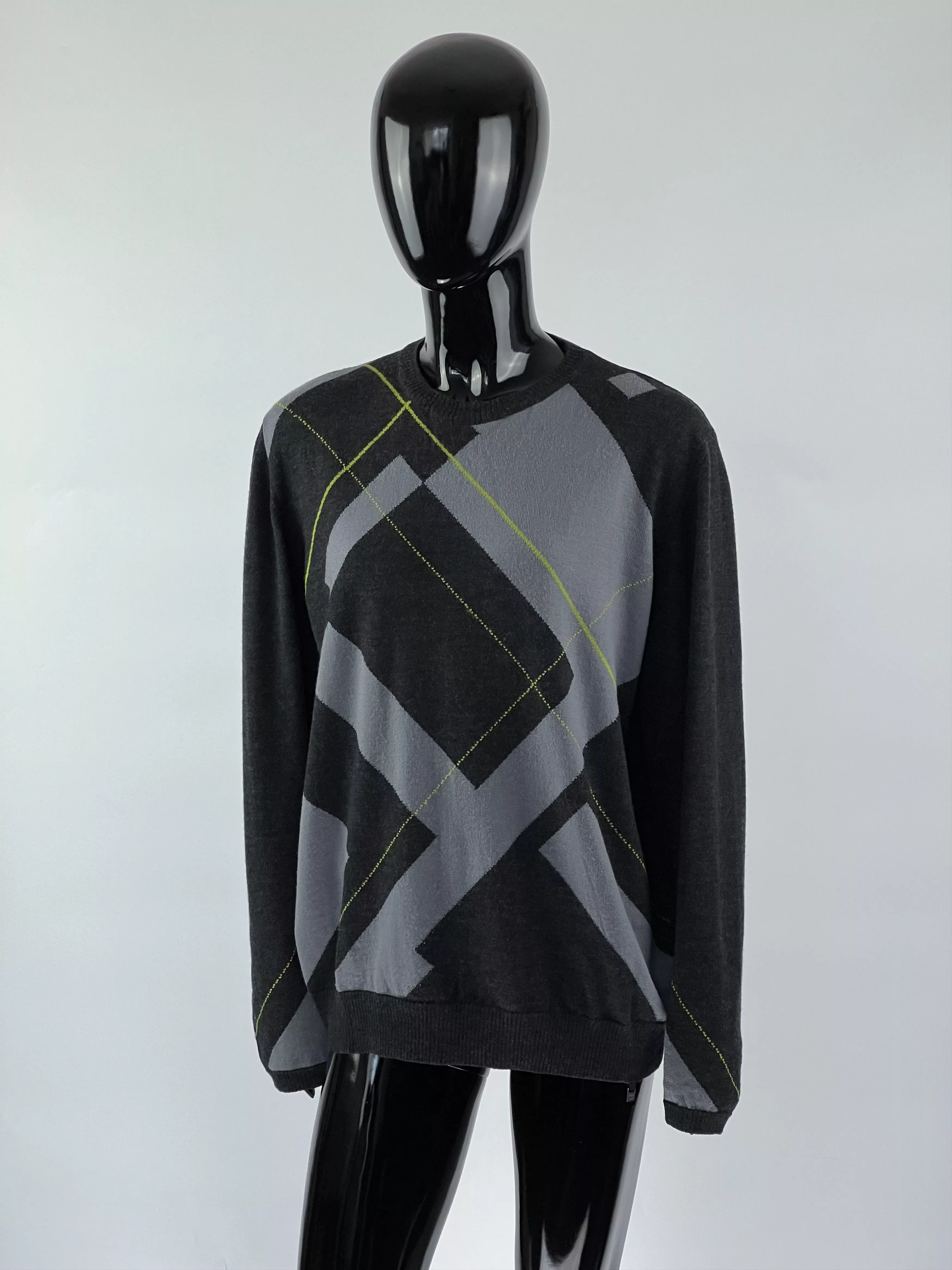 Versace Sweaters Versace × Vintage Versace Classic Vintage 100% Merino Wool Sweater Size L Multi
