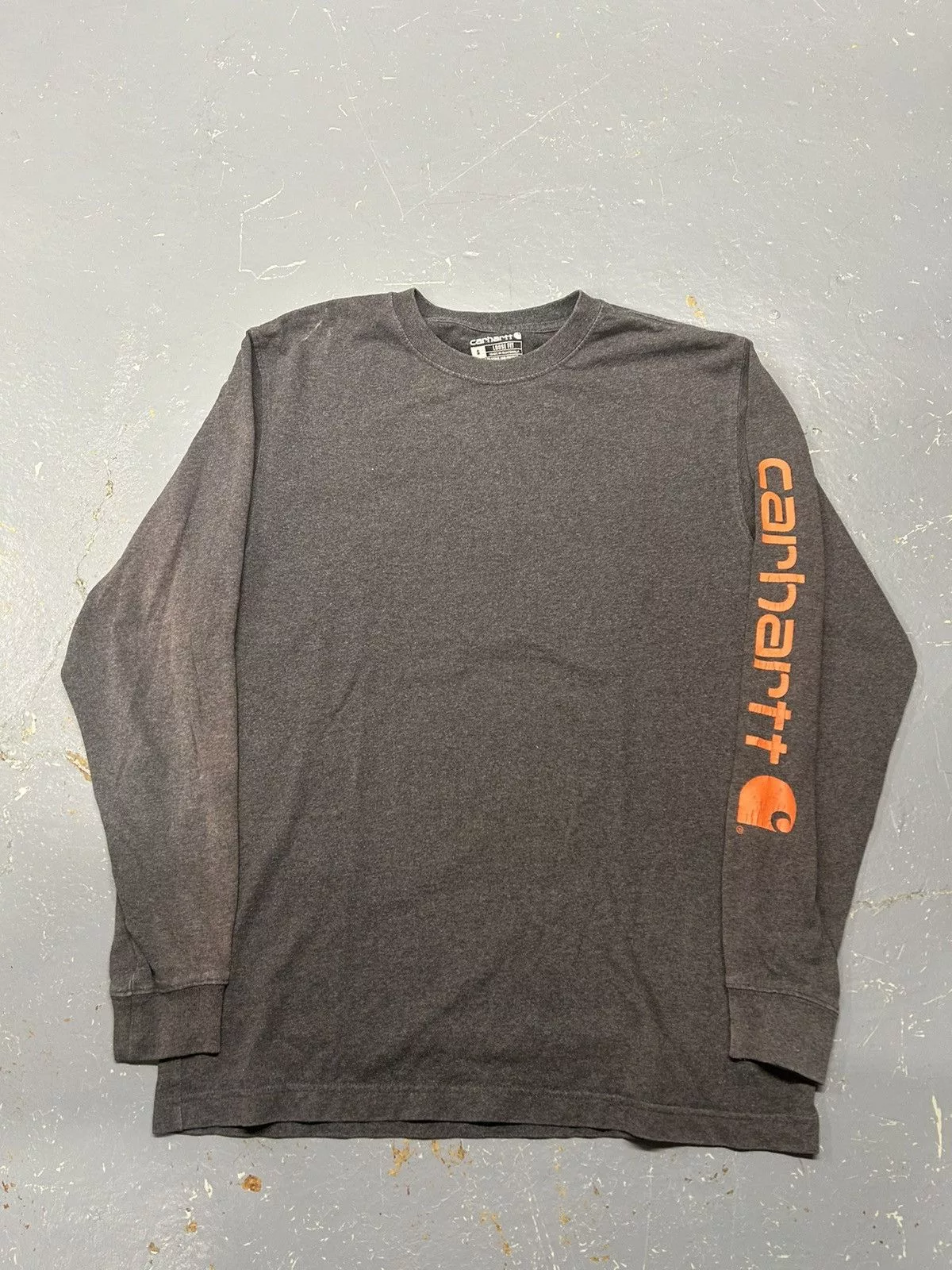 Carhartt Long Sleeve T Shirts Carhartt × Vintage Crazy Vintage Y2K Essential Carhartt Grey Longsleeve T-Shirt Gray Streetwear
