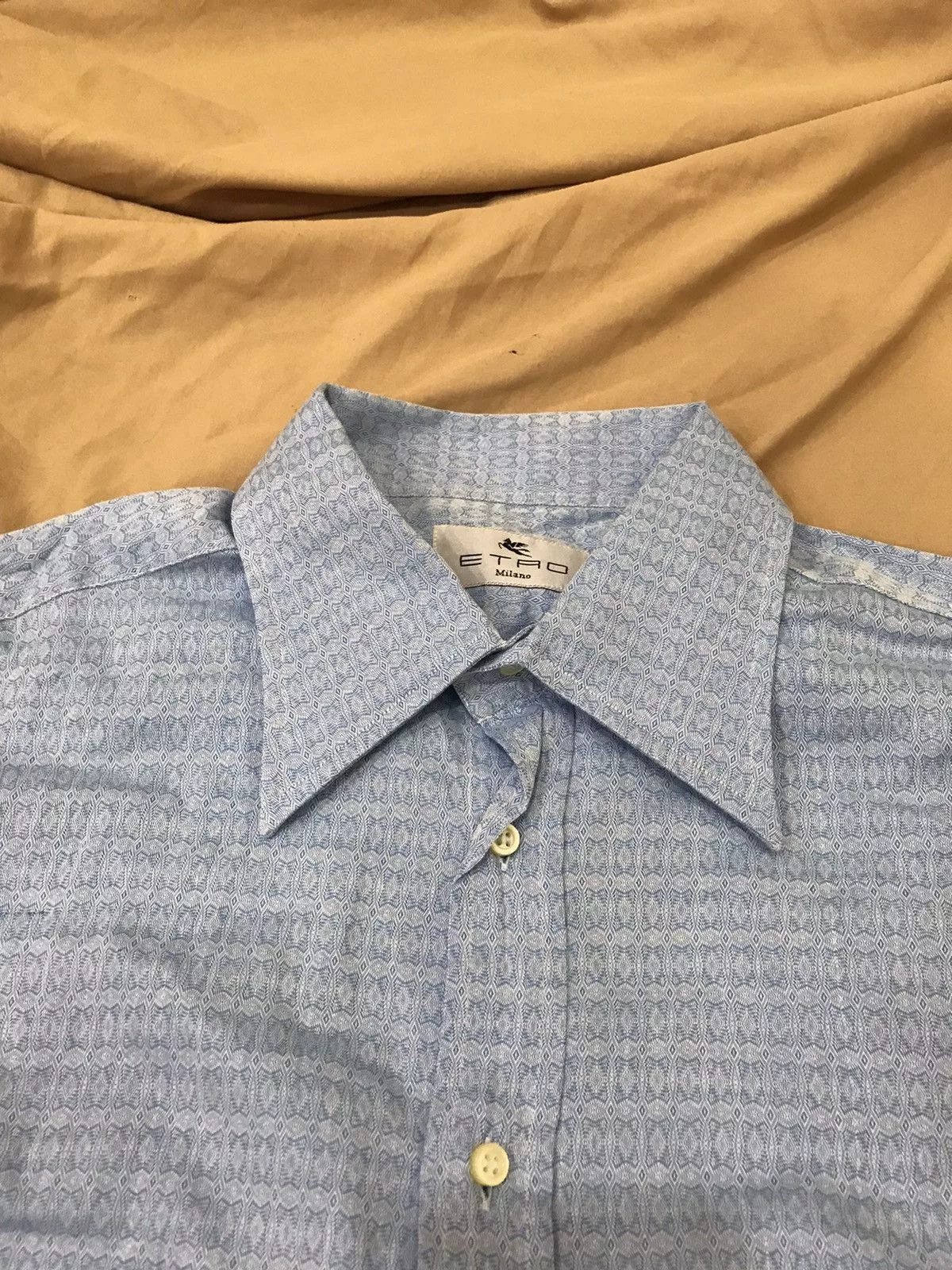 Etro Shirts Button Ups ETRO MILANO WOVEN psychedilic pattern pur cotton button up Blue