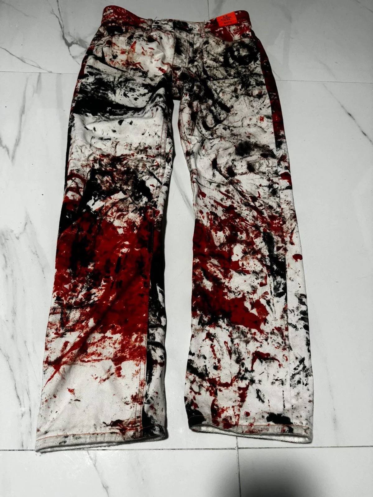 Sterling Ruby Denim STERLING RUBY HAND-DYED SOTO DENIM JEAN Red