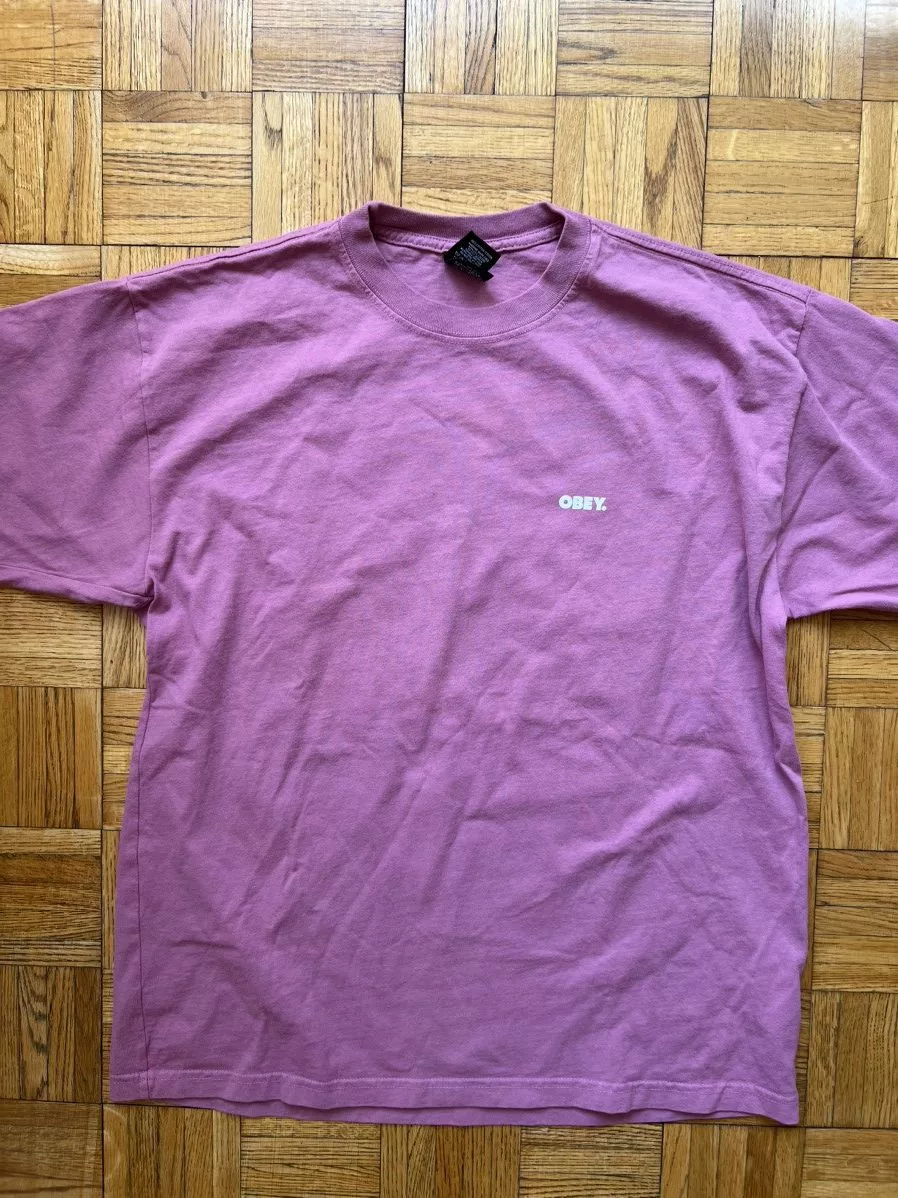 Obey Short Sleeve T Shirts Obey T Shirt Pink
