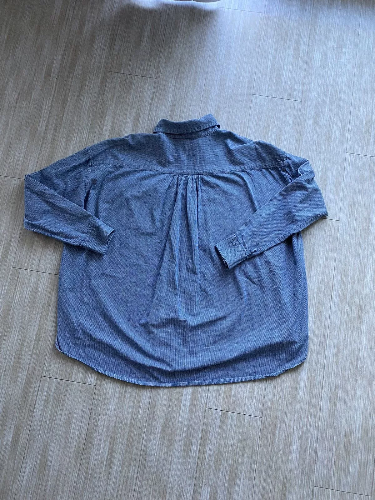 Guess Shirts Button Ups 90s GUESS blue/white long sleeve button down large