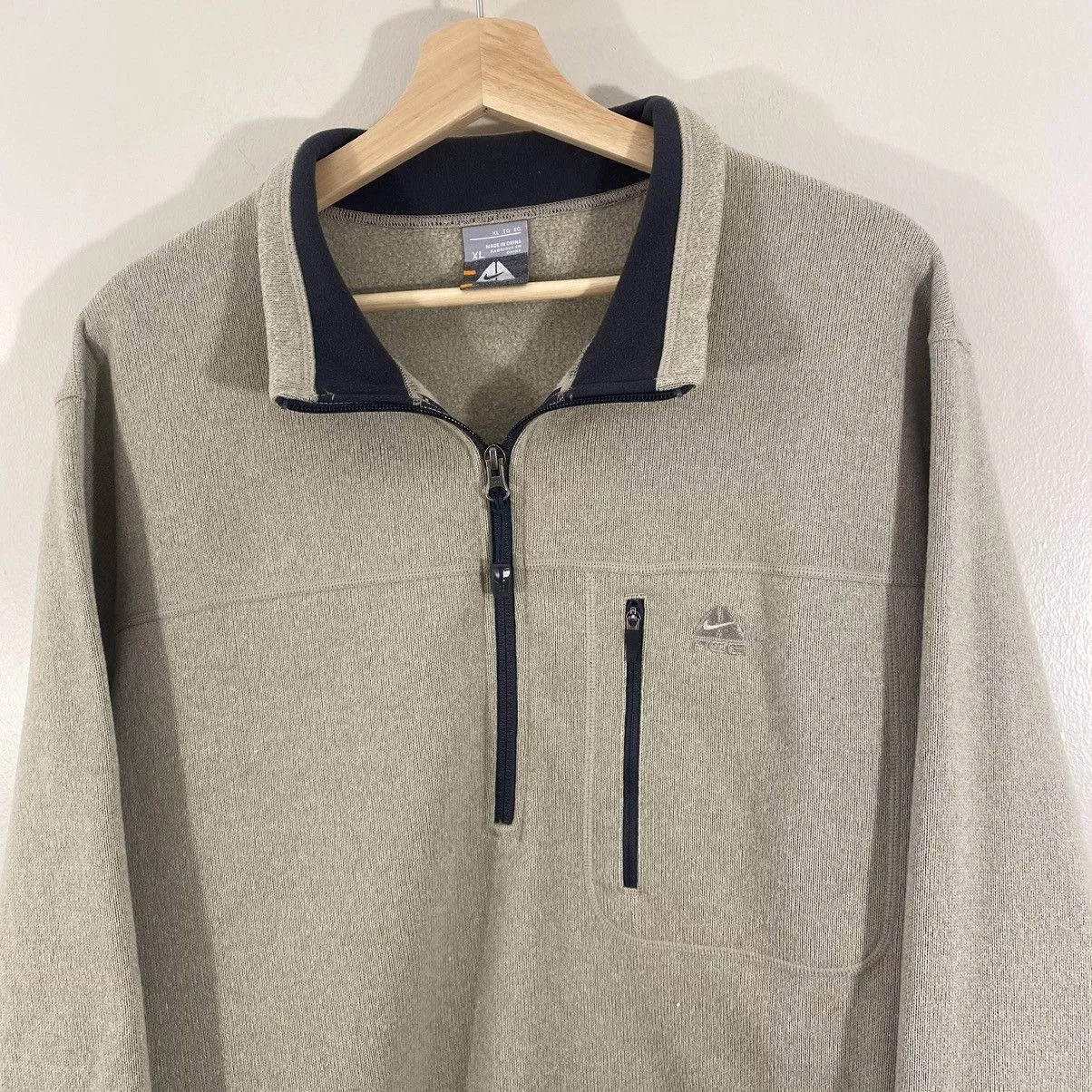 Nike ACG Sweatshirts Hoodies Nike ACG × Vintage Nike ACG Vintage Fleece Zip Up Beige Streetwear