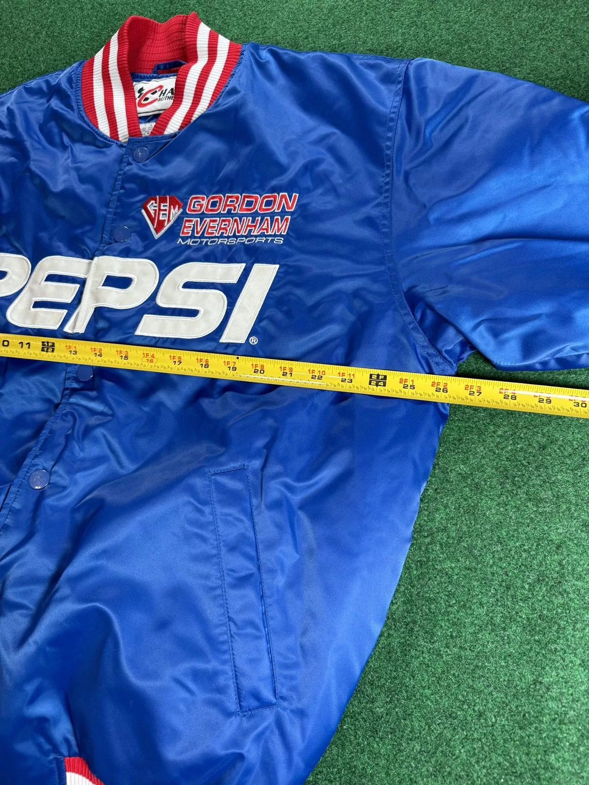 Chase Authentics Bombers Chase Authentics × Vintage NASCAR Chase Authentics Pepsi #24 Jeff Gordon Blue Jacket