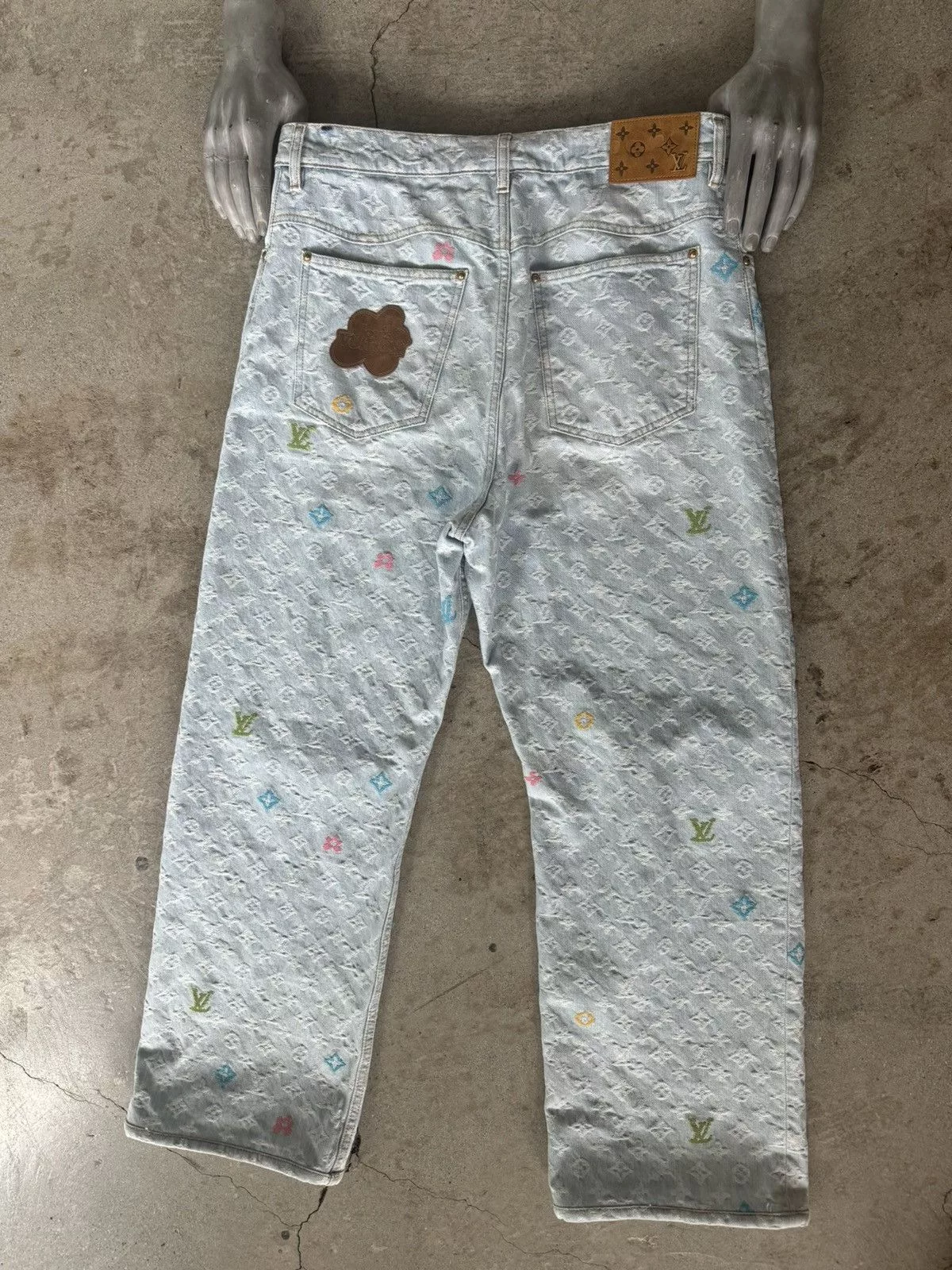 Louis Vuitton Denim Louis Vuitton × Pharrell × Tyler The Creator LOUIS VUITTON TYLER THE CREATOR CAPSULE MONOGRAM DENIM JEANS Blue