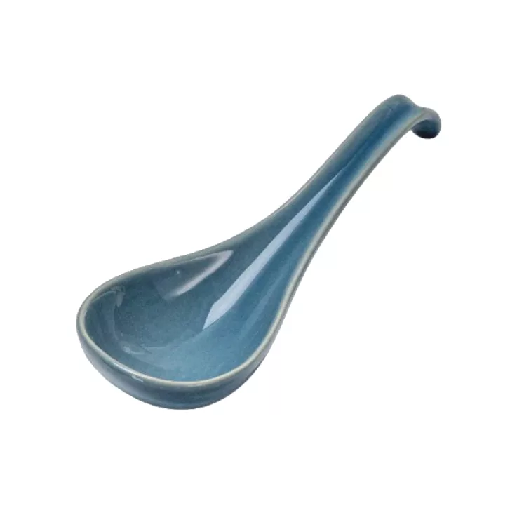 Porcelain Soup Spoon Blue