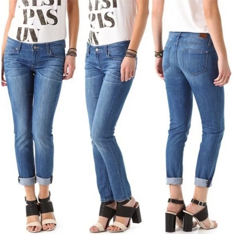 Paige Jeans PAIGE Women's Medium Wash Skyline Ankle Peg Jeans Sz 26 Blue